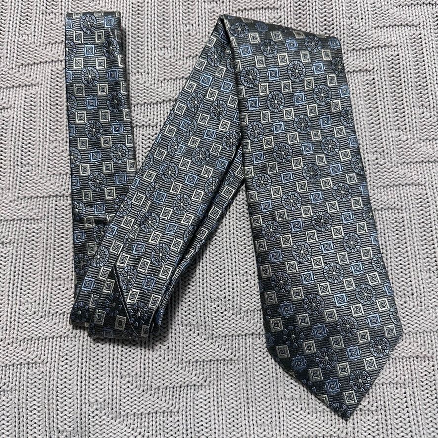Nordstrom Nordstrom silver monotone geometric Italian silk tie Size ONE SIZE - 1 Thumbnail