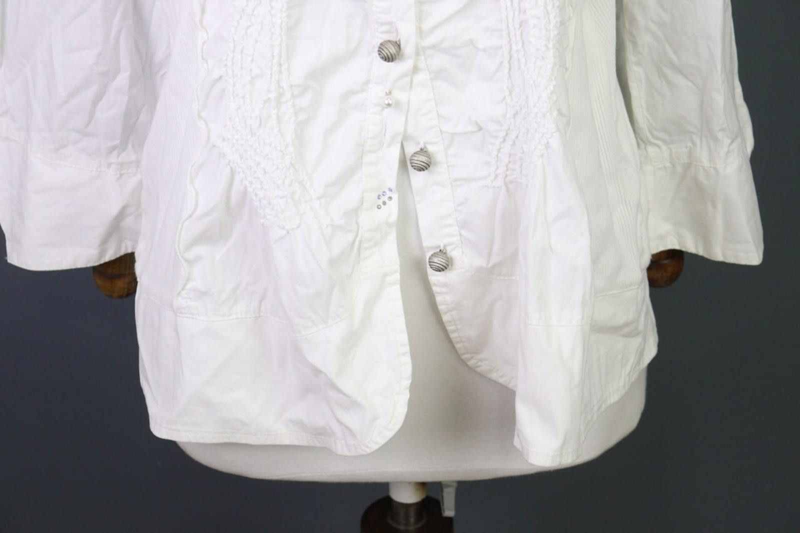 Designer Elisa Cavaletti White Designer Shirt Blouse Tunic Size 2 Size XS / US 0-2 / IT 36-38 - 5 Thumbnail
