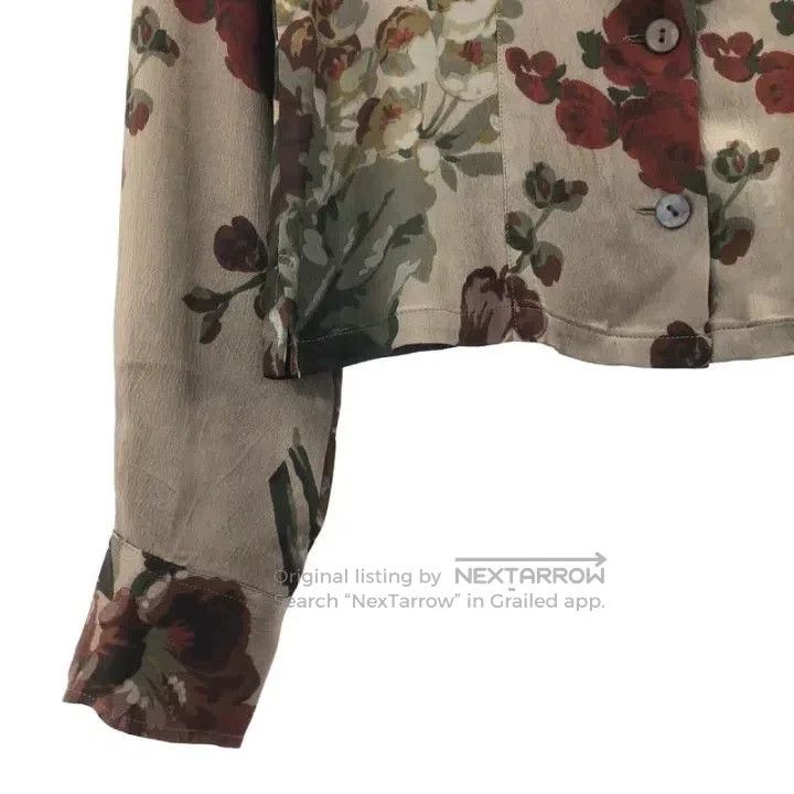Dries Van Noten Dries Van Noten size:38 Floral Silk-Blend Shirt Size US XXS / EU 40 - 3 Thumbnail