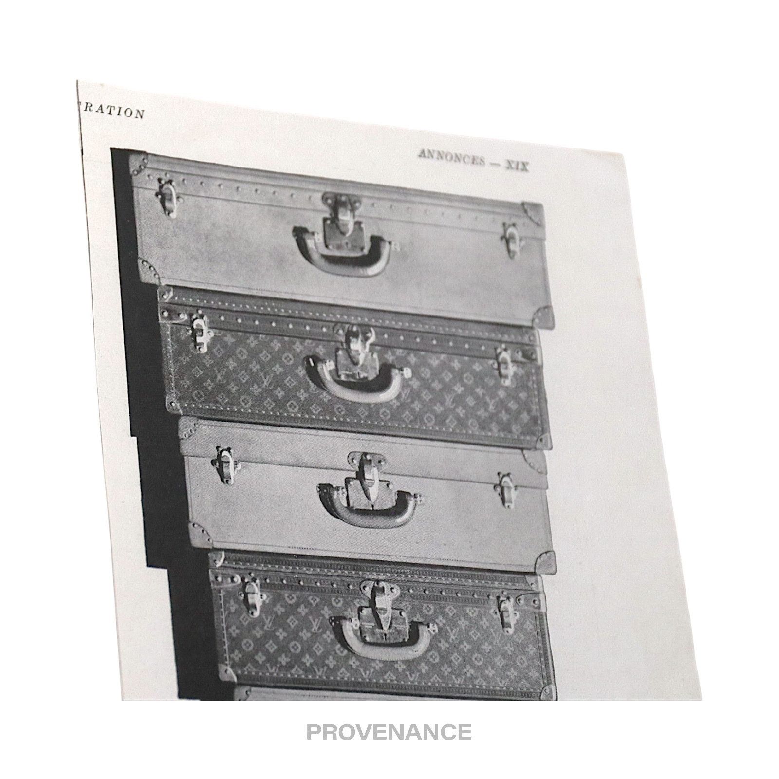 Louis Vuitton 🔴 Louis Vuitton Antique Vintage Newsprint Ad - Trunks Stack Size ONE SIZE - 6 Thumbnail