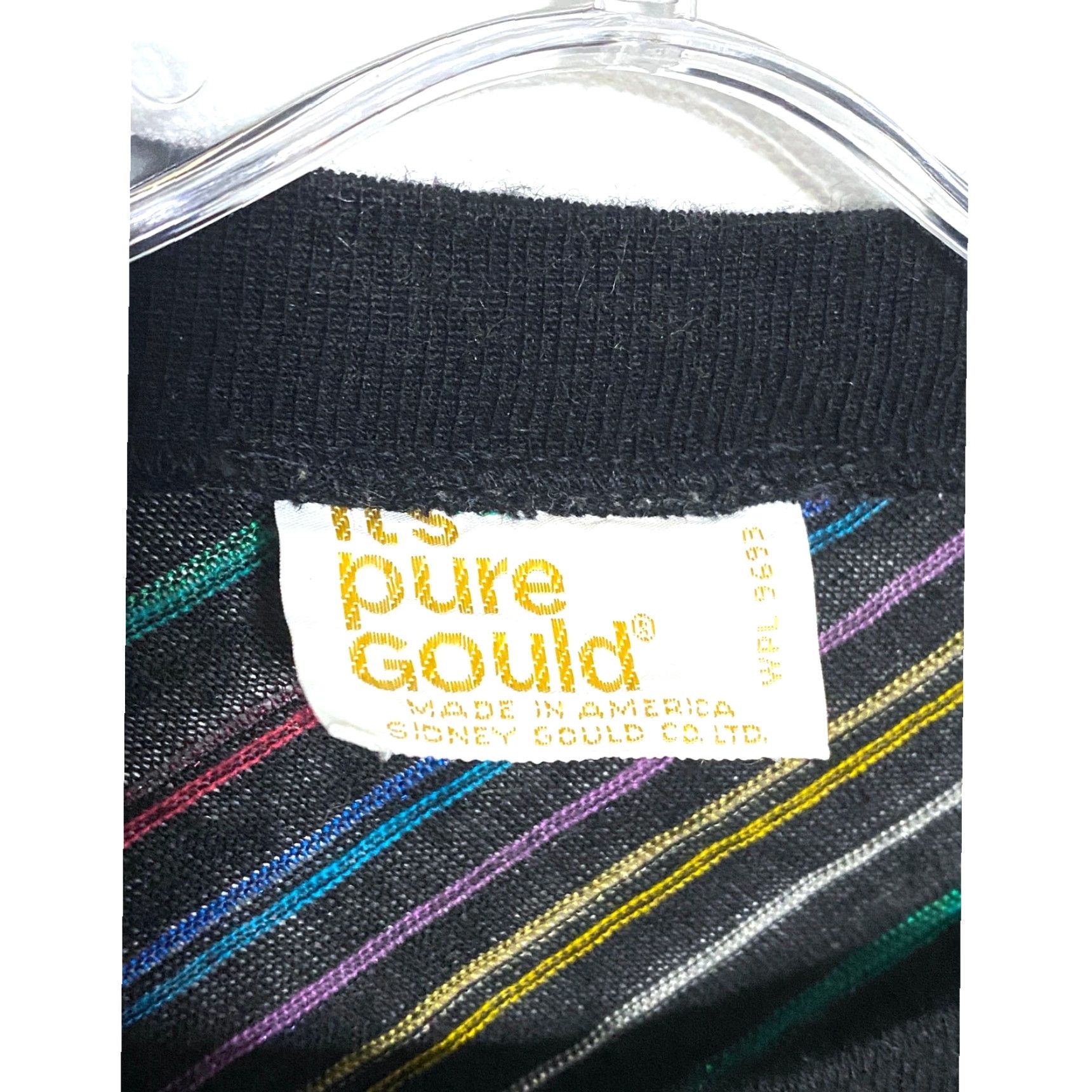 Rainbow VINTAGE Gould Rainbow Striped Sweater Womens S Military USA Made Pullover 70s Boho Retro Size S / US 4 / IT 40 - 4 Thumbnail