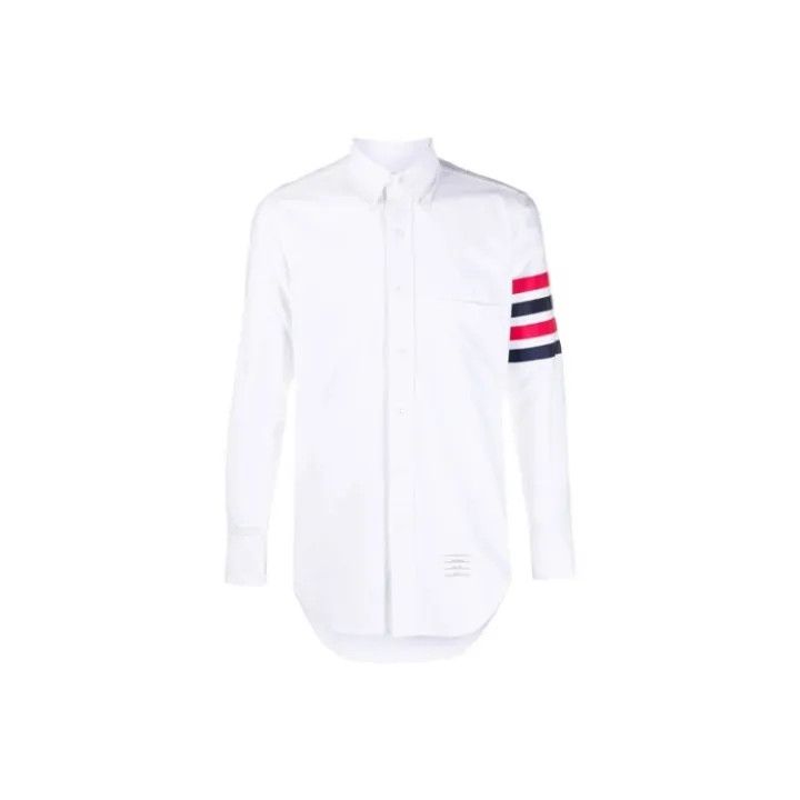 Thom Browne Thom Browne Classic Striped Long Sleeve Shirt 0079 Size US S / EU 44-46 / 1 - 1 Thumbnail
