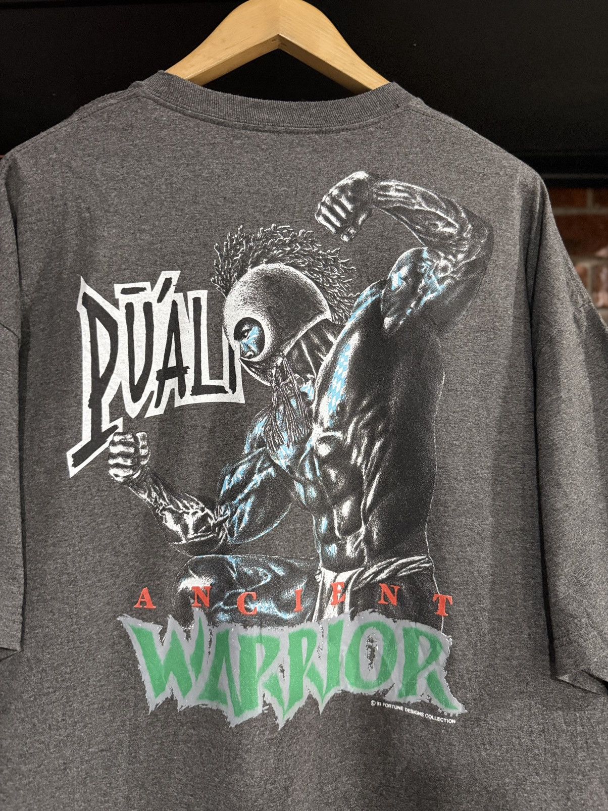 Other Vintage 90s Hawaiian Strength Ancient Warrior Oversize Tee Size US XXL / EU 58 / 5 - 2 Thumbnail