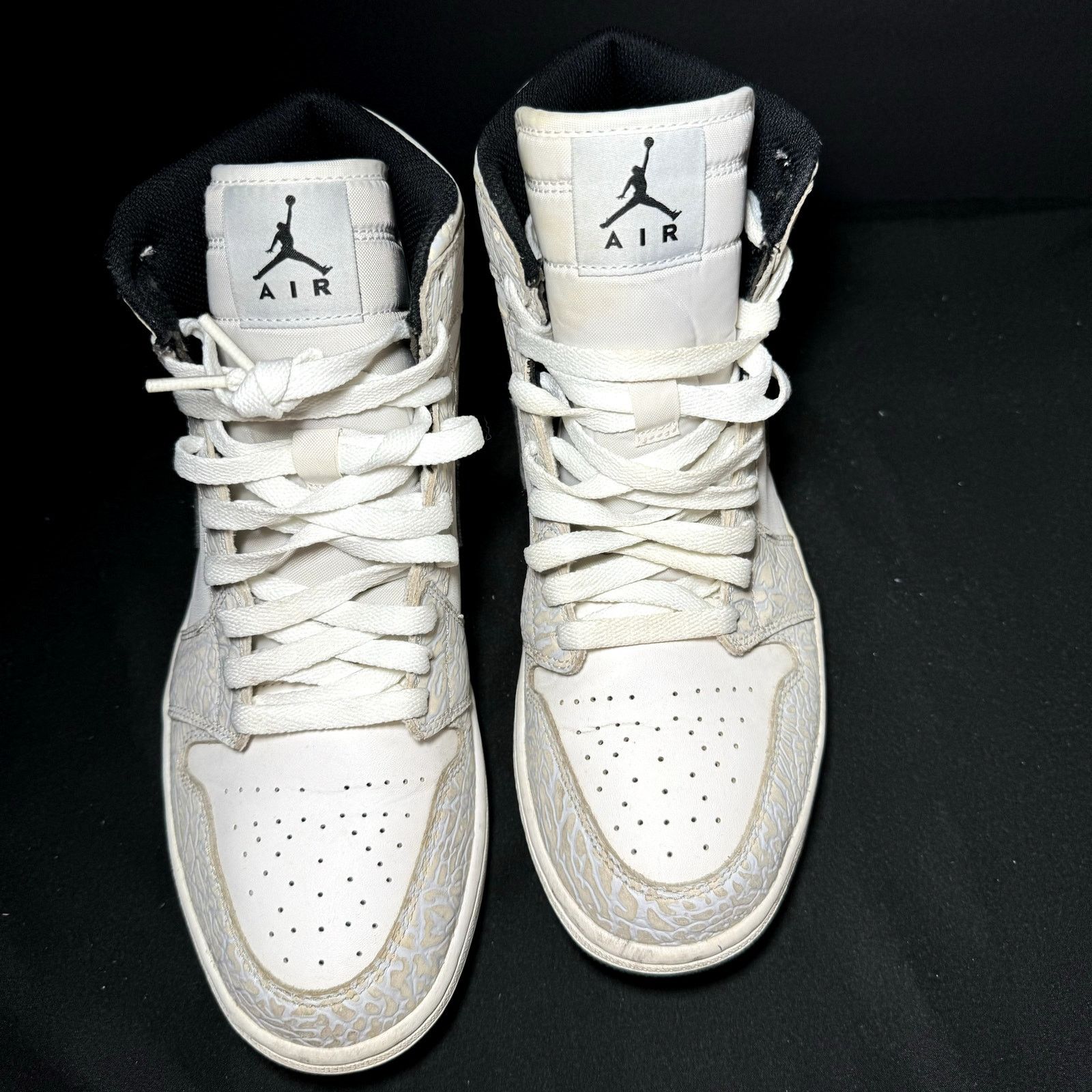 Jordan Brand × Nike Size 9.5 Air Jordan 1 Retro High White Elephant Men's Shoes Size US 9.5 / EU 42-43 - 4 Thumbnail