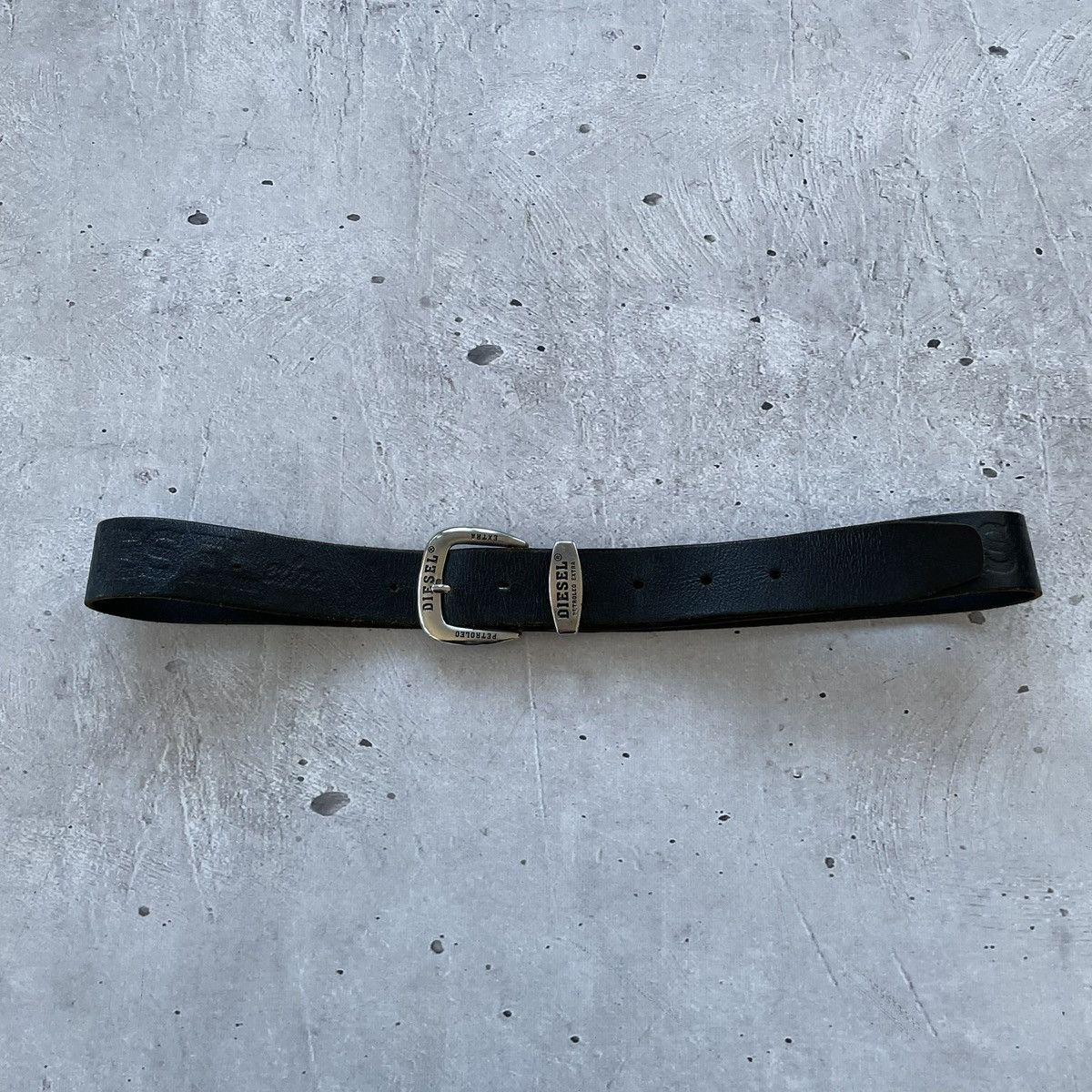 Diesel Vintage Diesel Leather Belt big logo avantgarde Size ONE SIZE - 2 Thumbnail