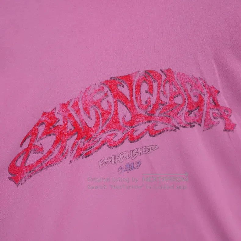 Balenciaga Balenciaga Pink flame print short-sleeve Size US M / EU 48-50 / 2 - 3 Thumbnail
