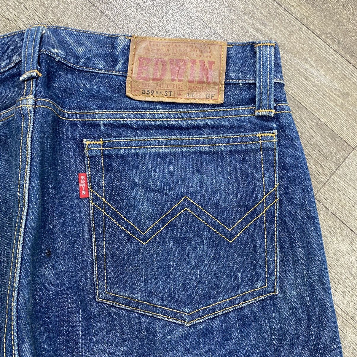 Edwin 1990s Vintage Edwin 359 B.F. ST Half Selvedge Denim Jeans Size US 34 / EU 50 - 13 Thumbnail