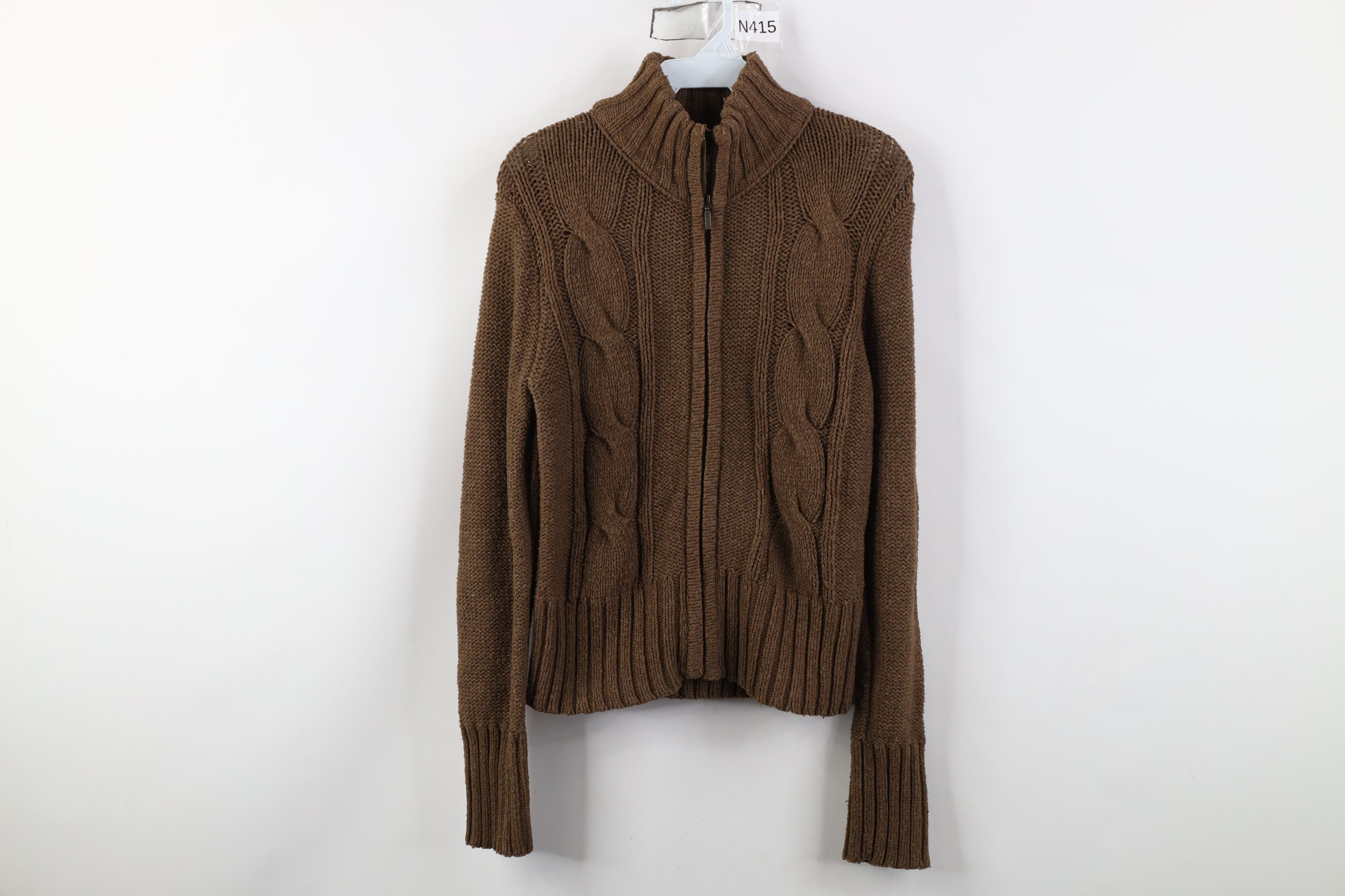 Vintage Vintage 90s Y2K Babydoll Blend Fisherman Cable Knit Sweater Size L / US 10 / IT 46 - 1 Thumbnail