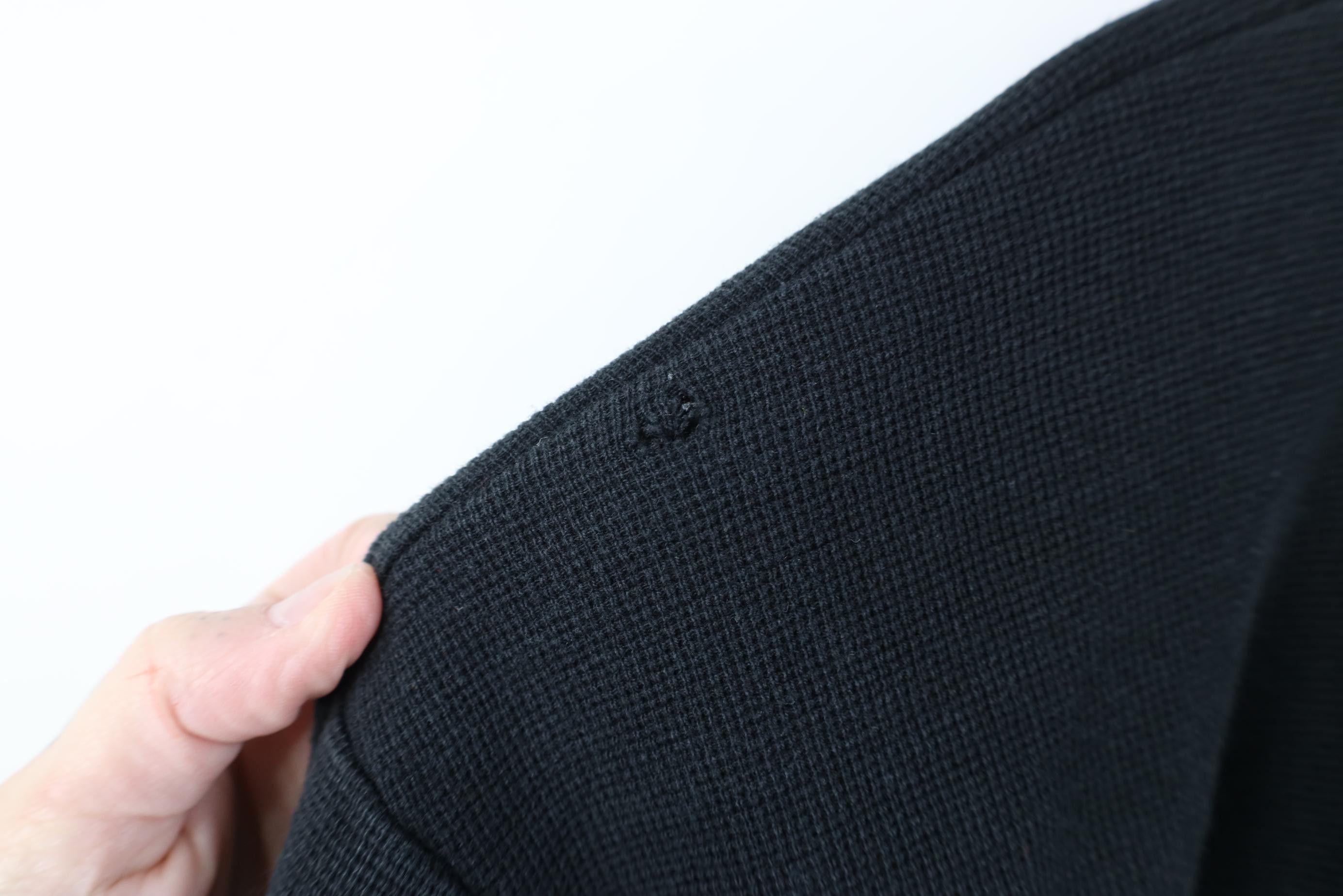 Vintage Vintage 90s Streetwear Thermal Knit Sweatshirt Black USA Size US XXL / EU 58 / 5 - 7 Thumbnail