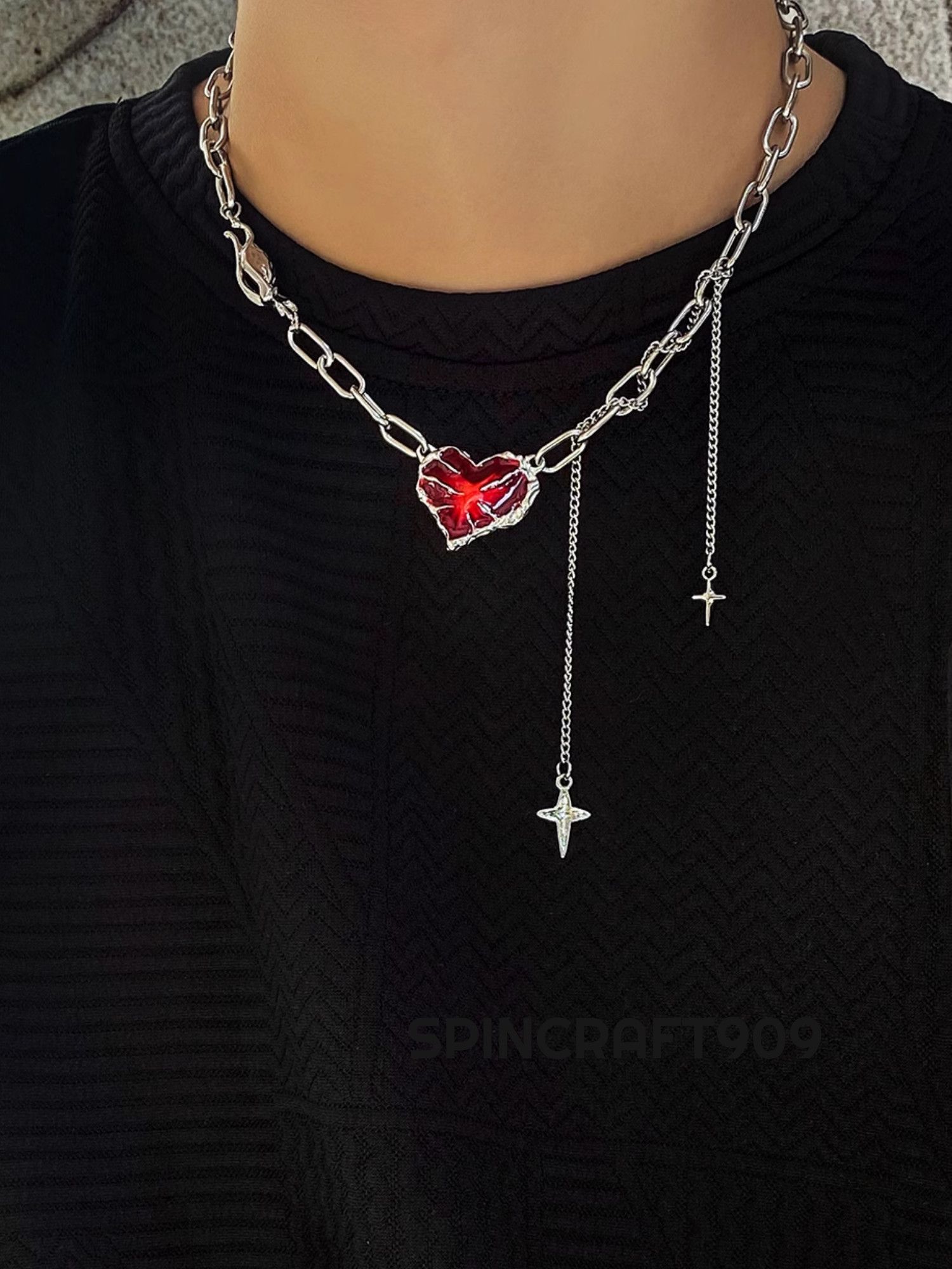 Jewelry Red Hearth Necklace Size ONE SIZE - 3 Thumbnail