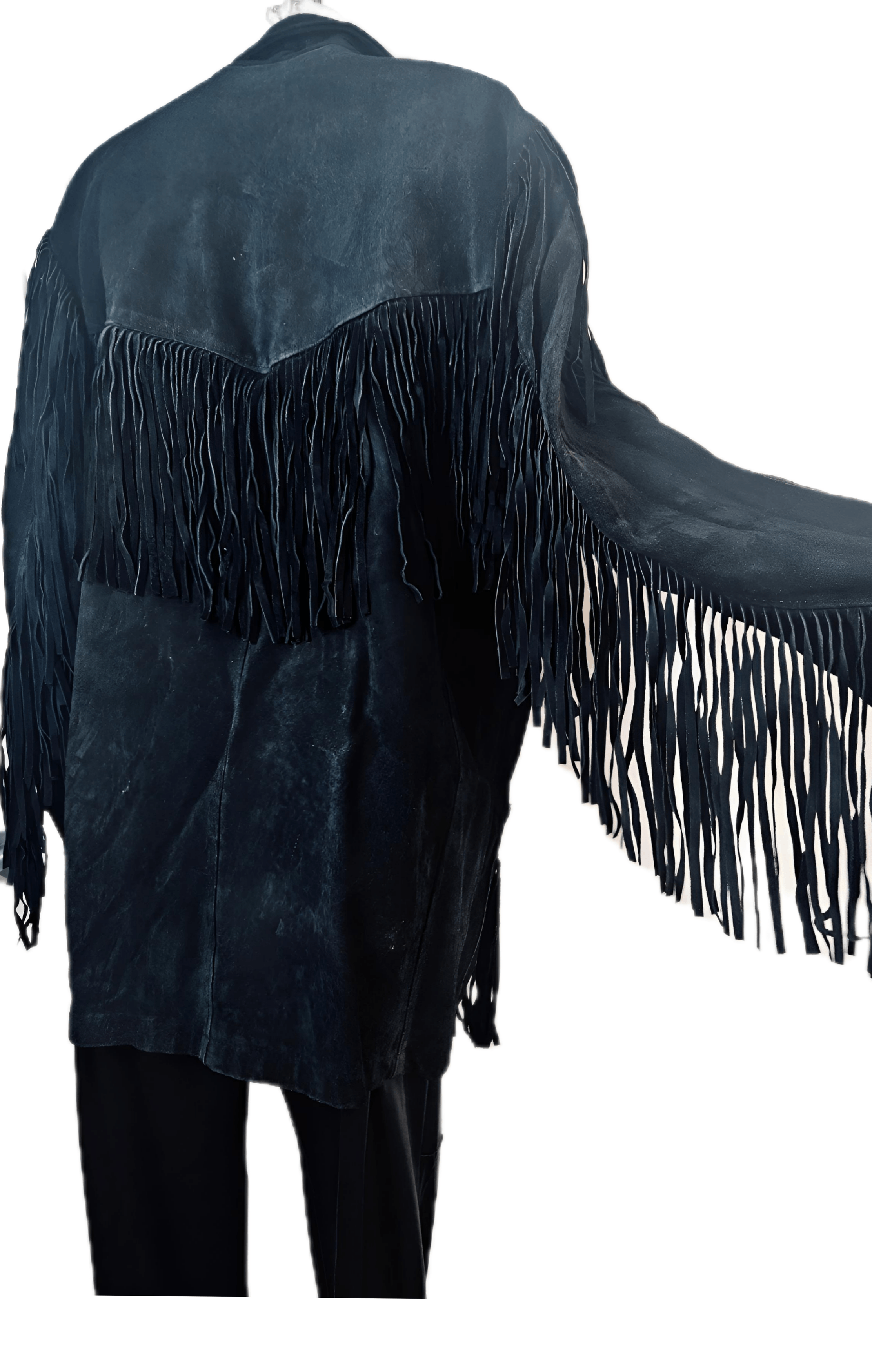 DKNY DKNY Rockstar 1980s Suede Fringe Jacket Men’s M Gently Used Size US M / EU 48-50 / 2 - 2 Thumbnail
