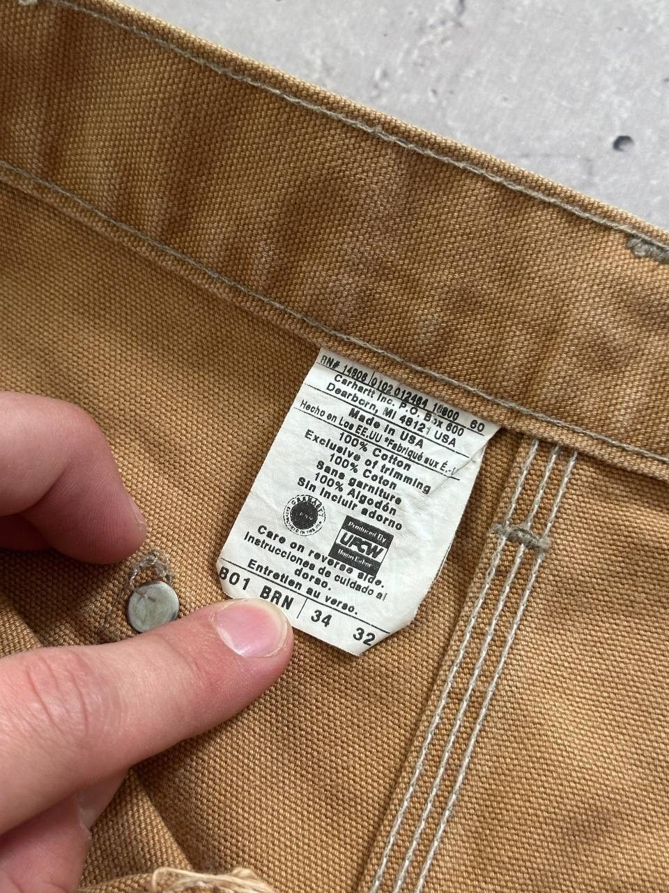 Carhartt × Vintage Carhartt Double Knee USA Vintage Jeans Size US 34 / EU 50 - 7 Thumbnail