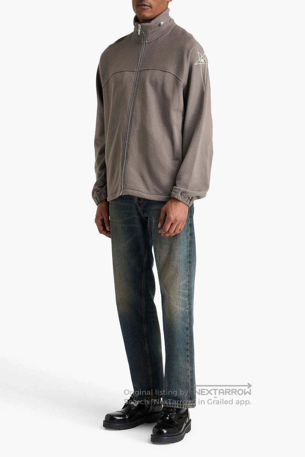 Rick Owens RICK OWENS Logo Embroidery Zipper Jacket Size US L / EU 52-54 / 3 - 7 Thumbnail