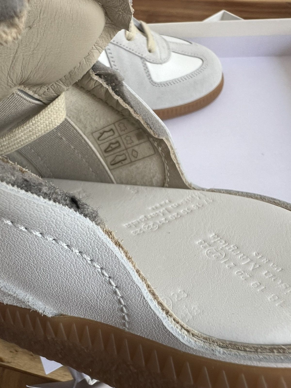 Maison Margiela Maison Margiela Replica leather sneakers 36/5 White Grey Size US 6.5 / IT 36.5 - 10 Thumbnail