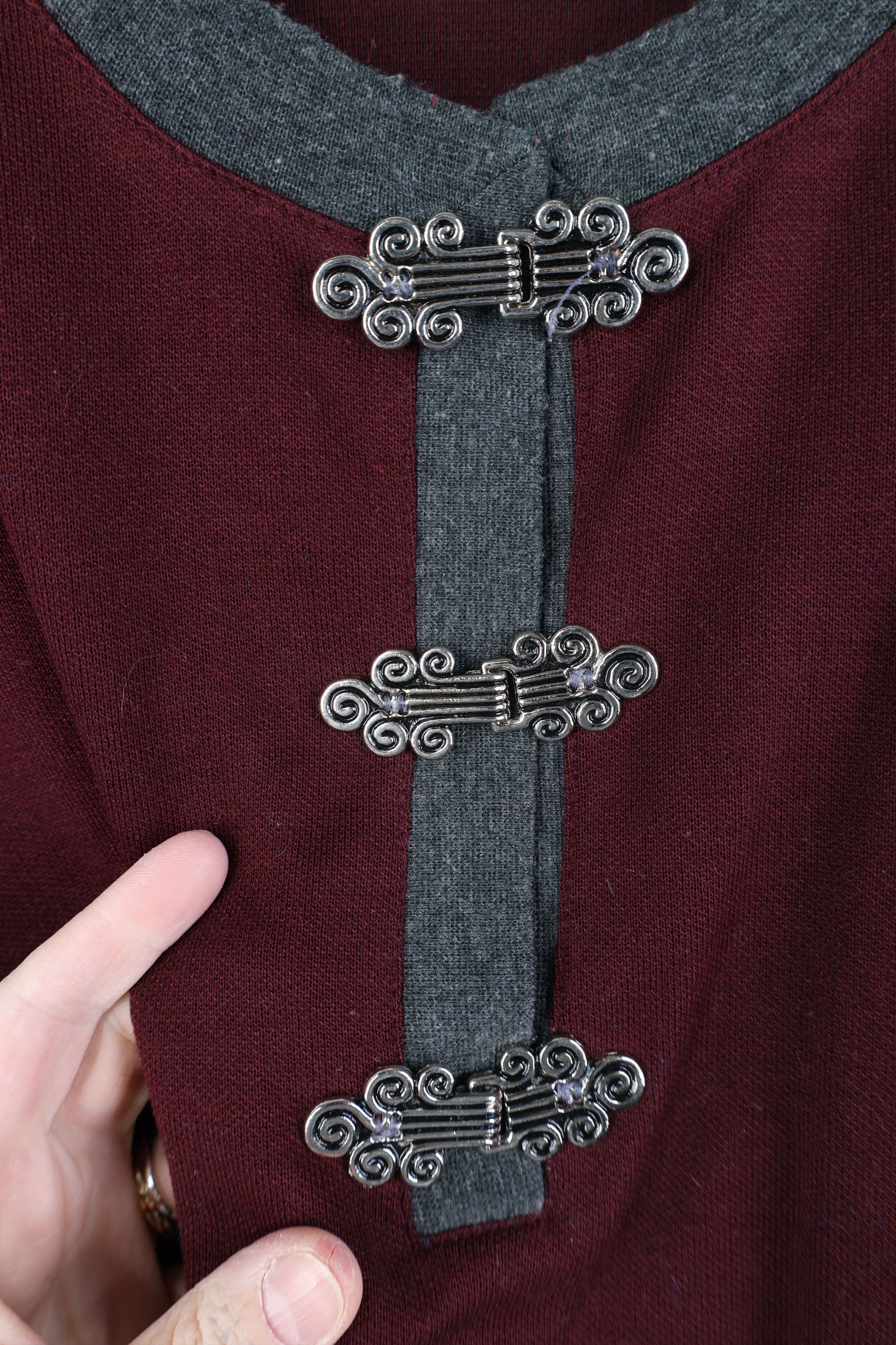 Vintage Vintage 90s Streetwear Clasp Knit Long Sleeve Henley T-Shirt Size L / US 10 / IT 46 - 4 Thumbnail