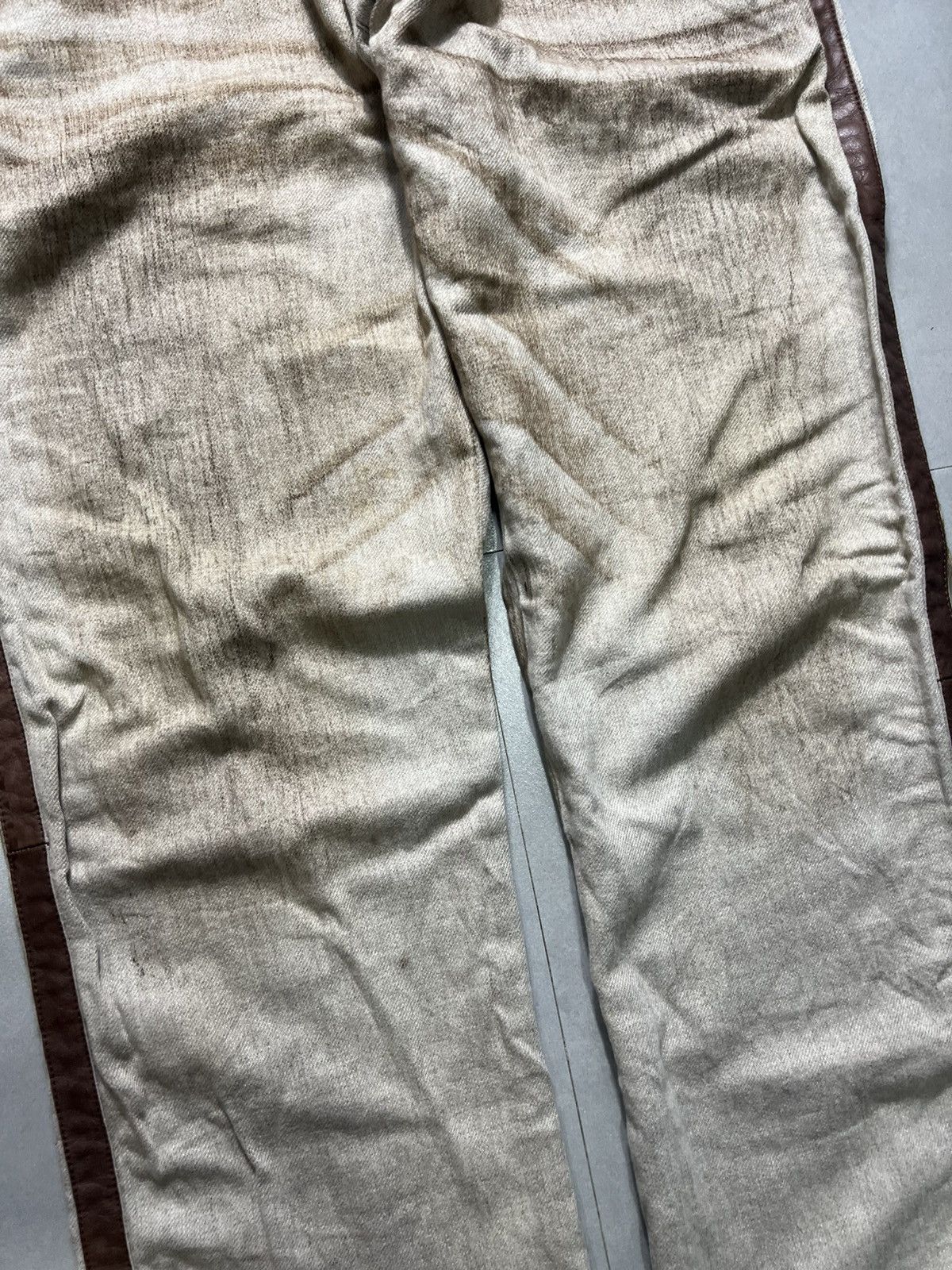 Obelisk Obelisk - Leather Lining Dirt Washed Pants Size US 34 / EU 50 - 4 Thumbnail