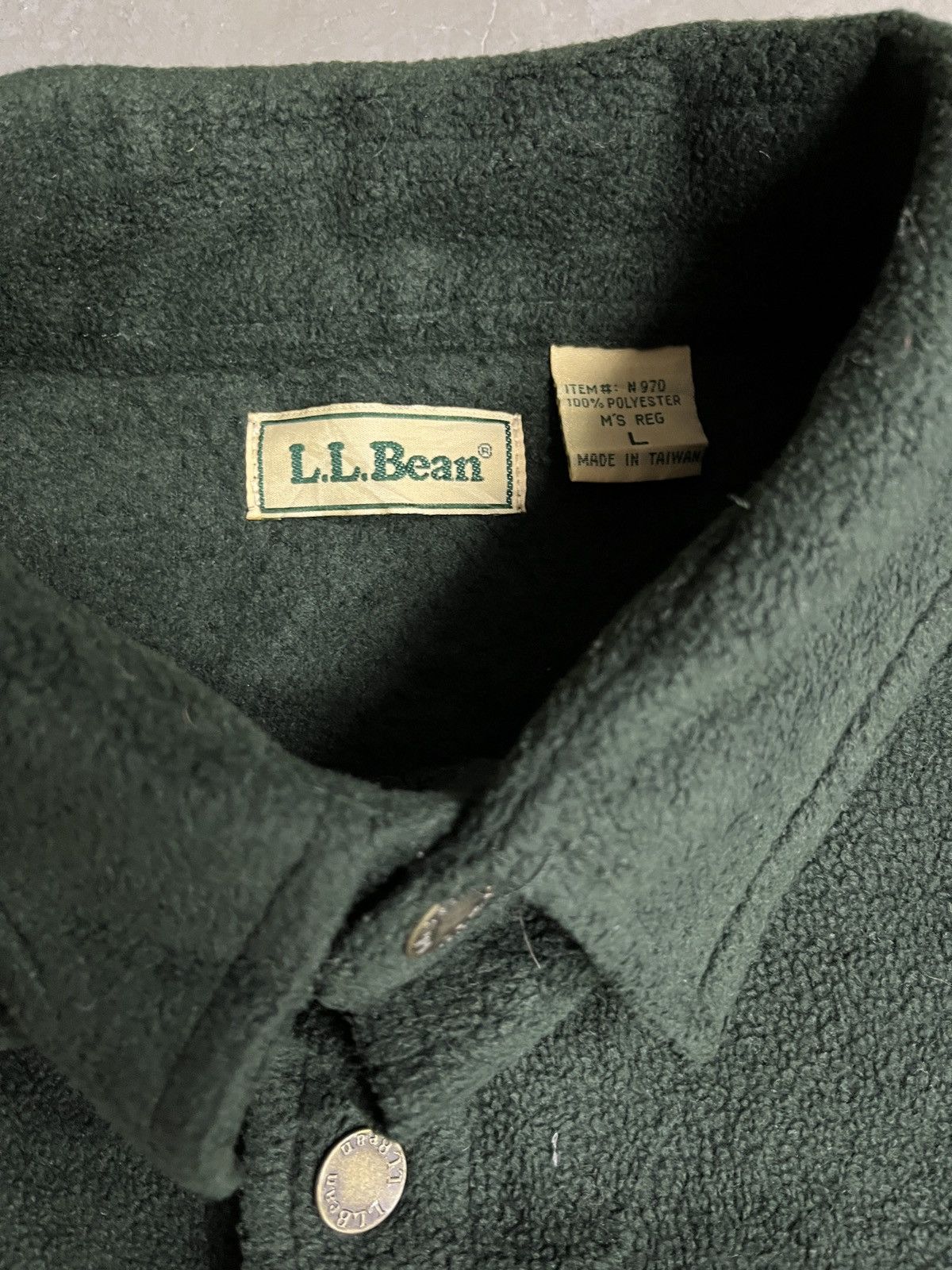L.L. Bean 💥1990s VINTAGE LL BEAN WORKER SHERPA FLEECE BUTTON SHIRT Size US L / EU 52-54 / 3 - 4 Thumbnail