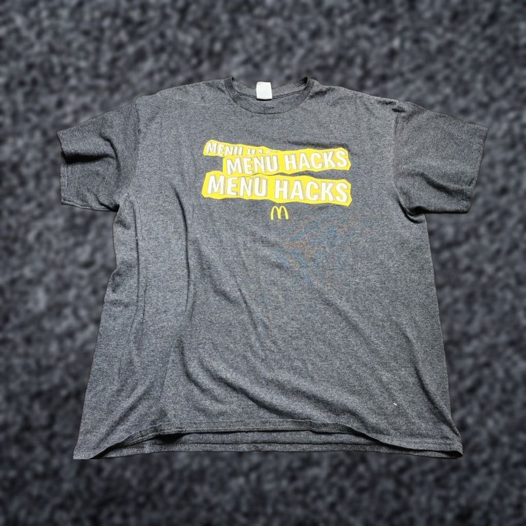 Delta Mens T-Shirt Dark Gray XL McDonalds Crew Employee Promo Hack Menu Size US XL / EU 56 / 4 - 1 Thumbnail