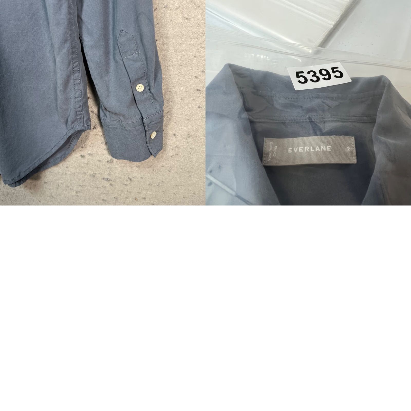 Everlane Everlane Button-Up Shirt Womens Size 2 Long Sleeve 100% Silk Blue Size XS / US 0-2 / IT 36-38 - 8 Thumbnail