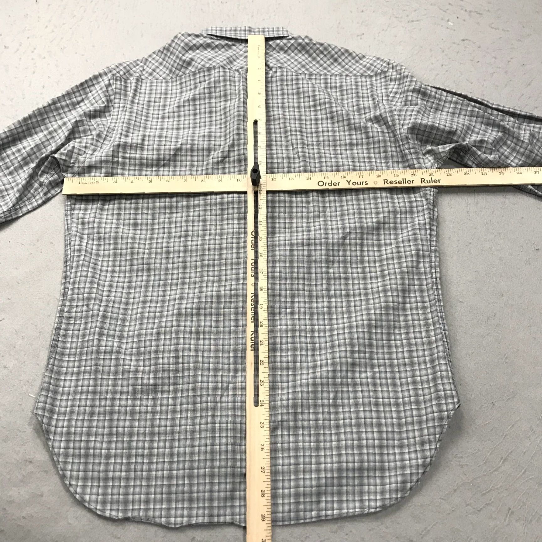 Billy Reid Billy Reid Shirt Mens Medium Gray Blue Check Fit 1 Casual Long Sleeve Cotton Button-Up M Mens Size US M / EU 48-50 / 2 - 7 Thumbnail
