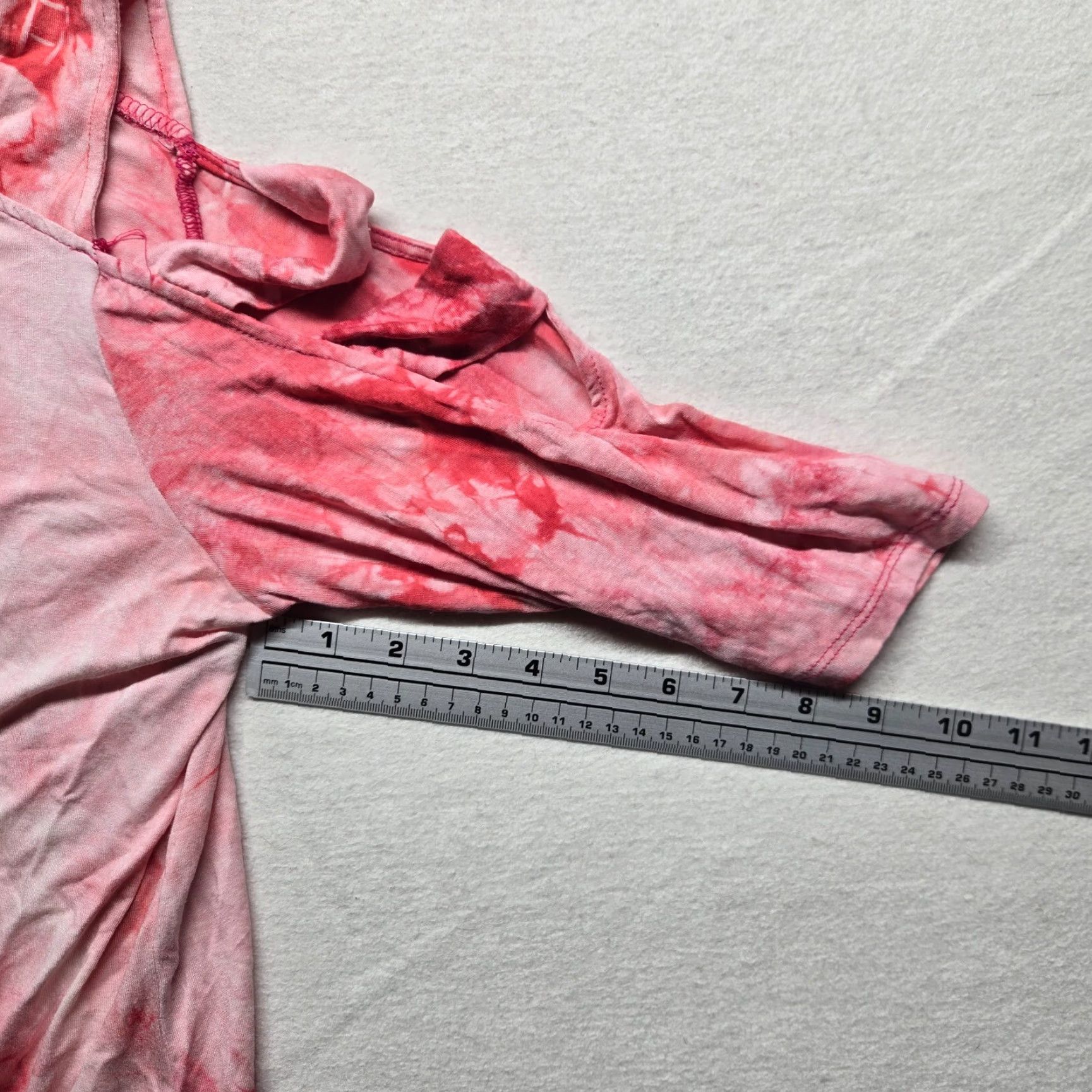 Vintage VINTAGE French Foundry Shirt Adult Women L Red Tie Dye Half Blouse Open Shoulder Womens Large Size L / US 10 / IT 46 - 5 Thumbnail