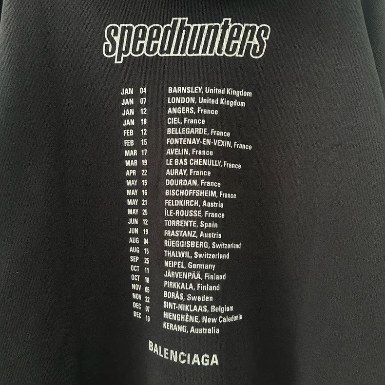 Balenciaga Balenciaga FW18 Speed hunters band portrait print hooded sw Size US L / EU 52-54 / 3 - 4 Thumbnail