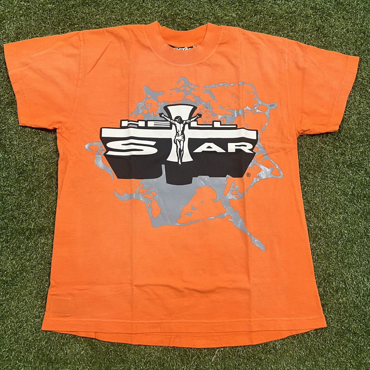 HELLSTAR Hellstar Orange Jesus Tee Size XS Size US XS / EU 42 / 0 - 1 Thumbnail