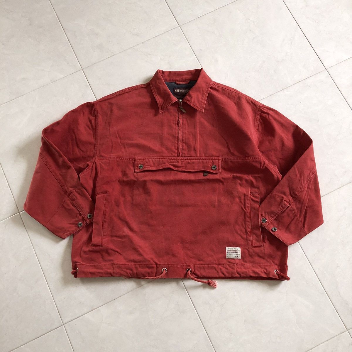 Abercrombie & Fitch ABERCROMBI & FITCH Red Pullover Pouch Country Jacket Size US L / EU 52-54 / 3 - 2 Thumbnail