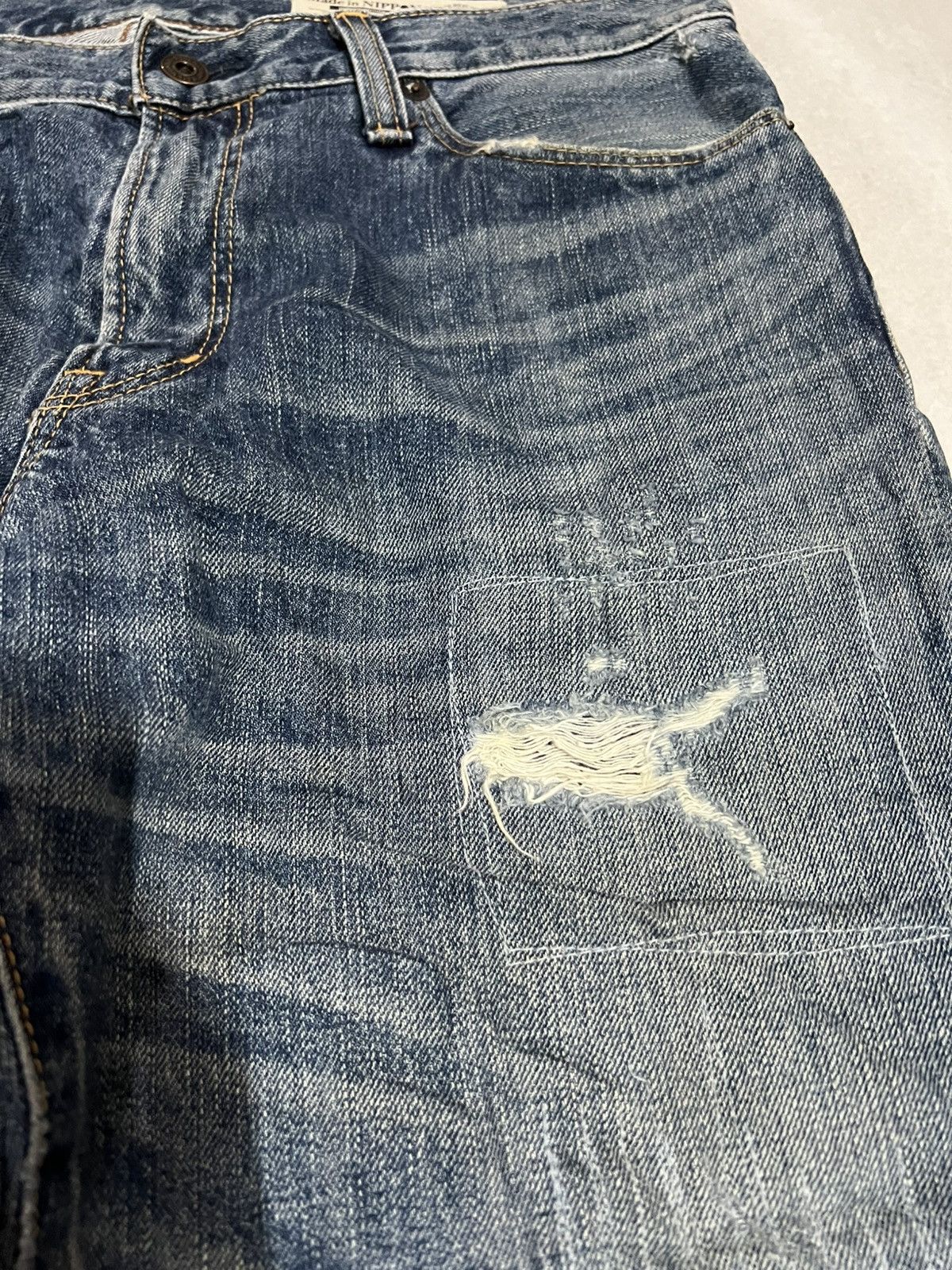 If Six Was Nine × Le Grande Bleu (L.G.B.) × Seditionaries 🌈Flare Japanese Back Number Distressed Jean Ripped Size US 34 / EU 50 - 8 Thumbnail