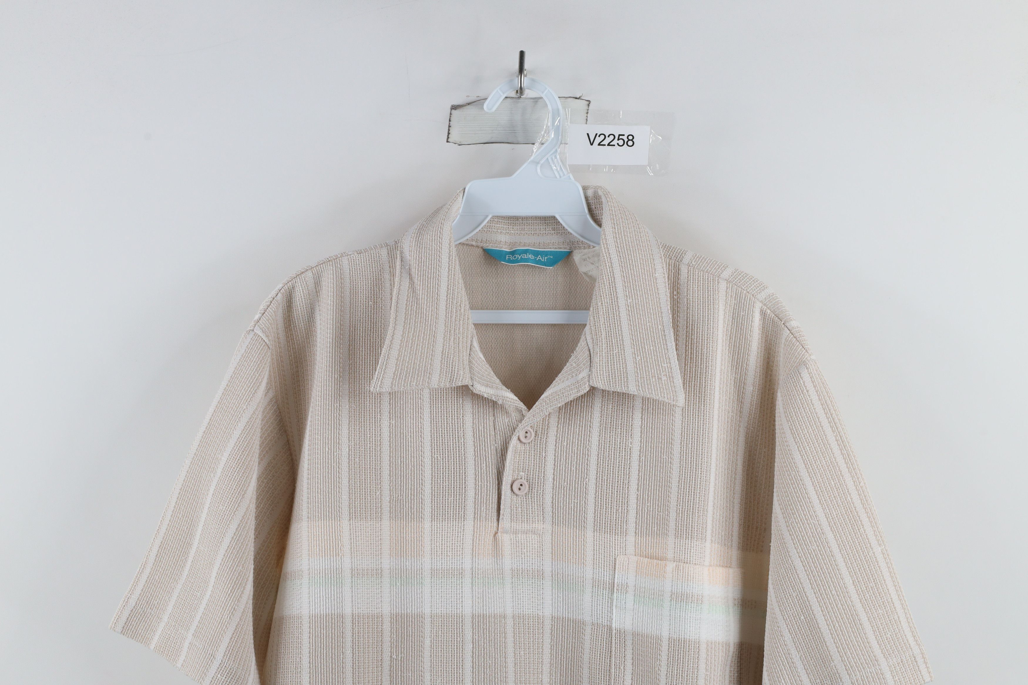 Vintage Vintage 70s Streetwear Knit Pastel Striped Polo Shirt USA Size US XL / EU 56 / 4 - 2 Thumbnail