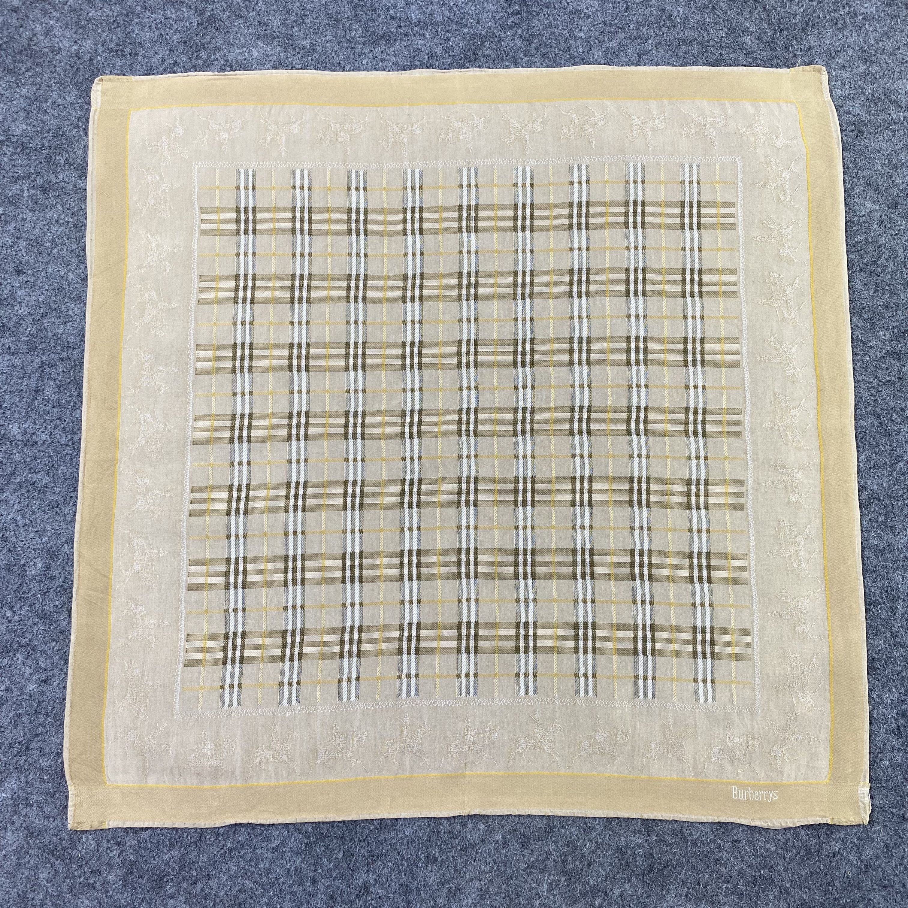 Burberry vintage Burberrys Handkerchief Neckerchief Bandana-B1679 Size ONE SIZE - 3 Thumbnail