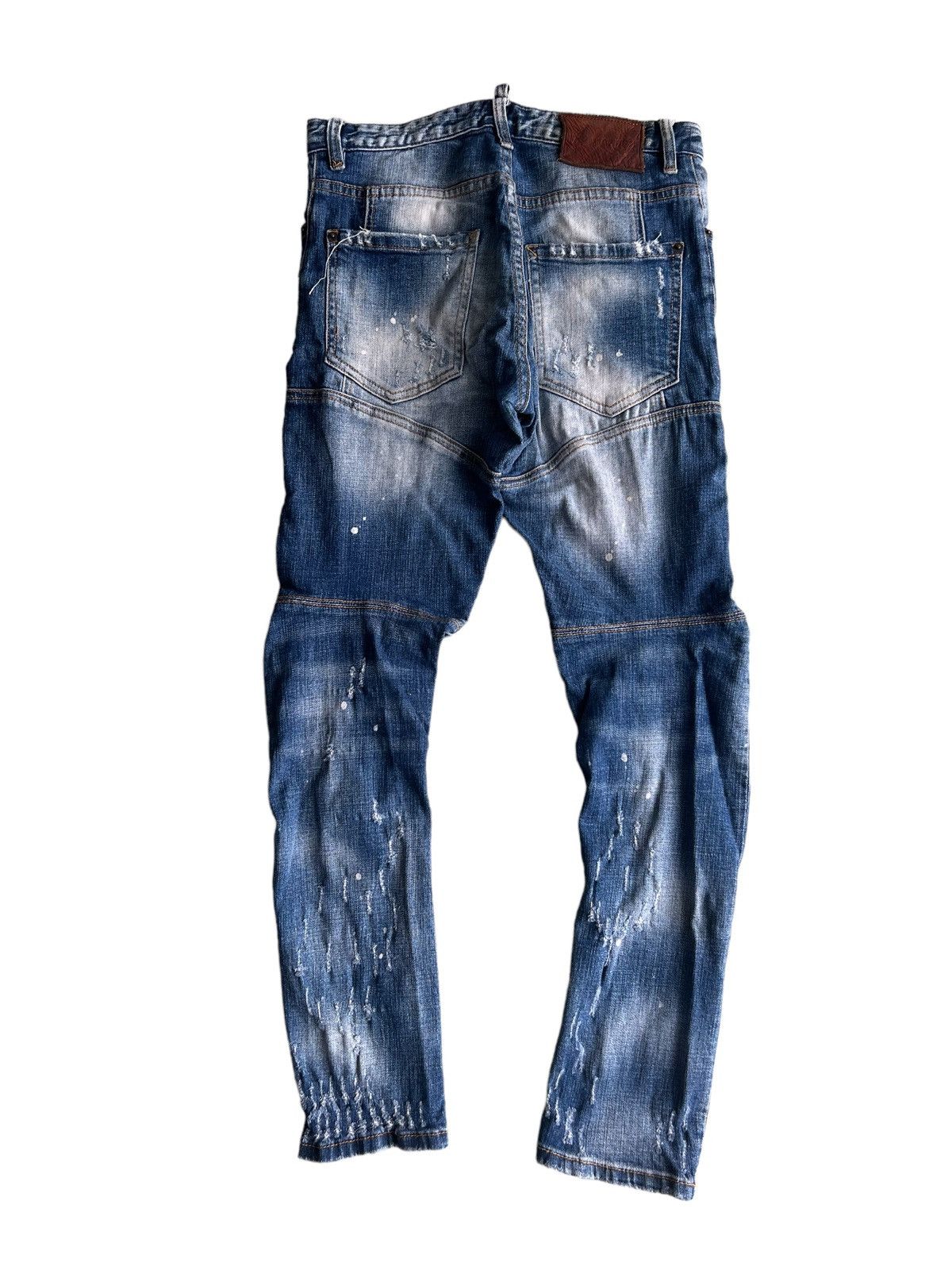 Dsquared2 × Purple DSQUARED2 Beautiful Patchwork Distressed Skinny Biker Jean Size US 29 - 3 Thumbnail