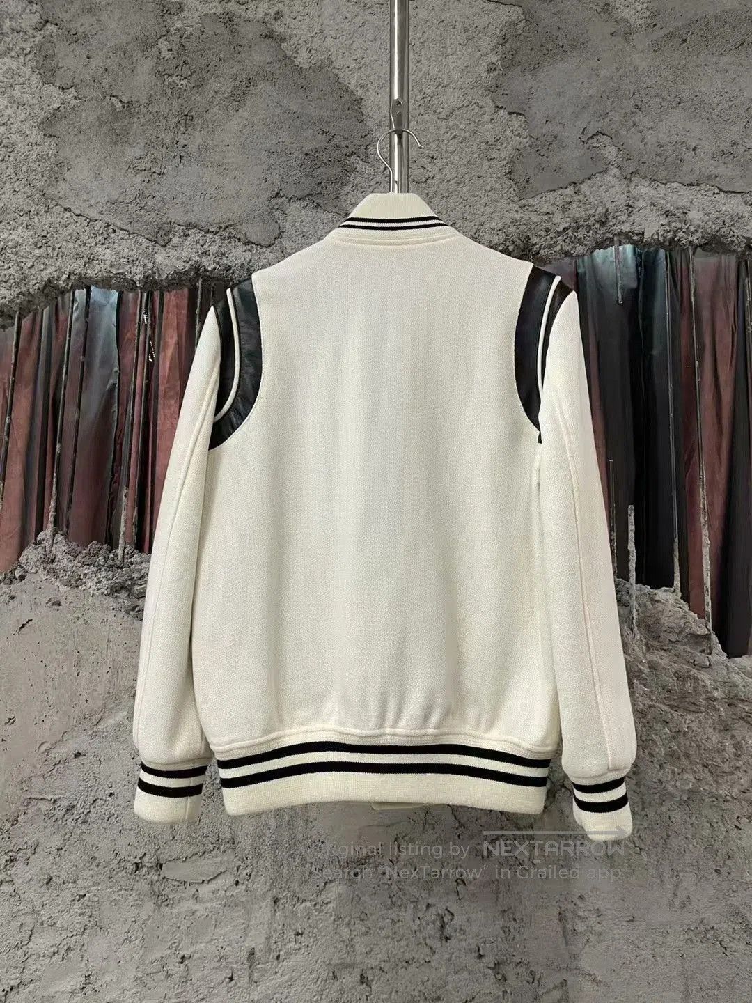 Saint Laurent Paris Saint Laurent White Baseball Jacket. Size US XS / EU 42 / 0 - 2 Thumbnail
