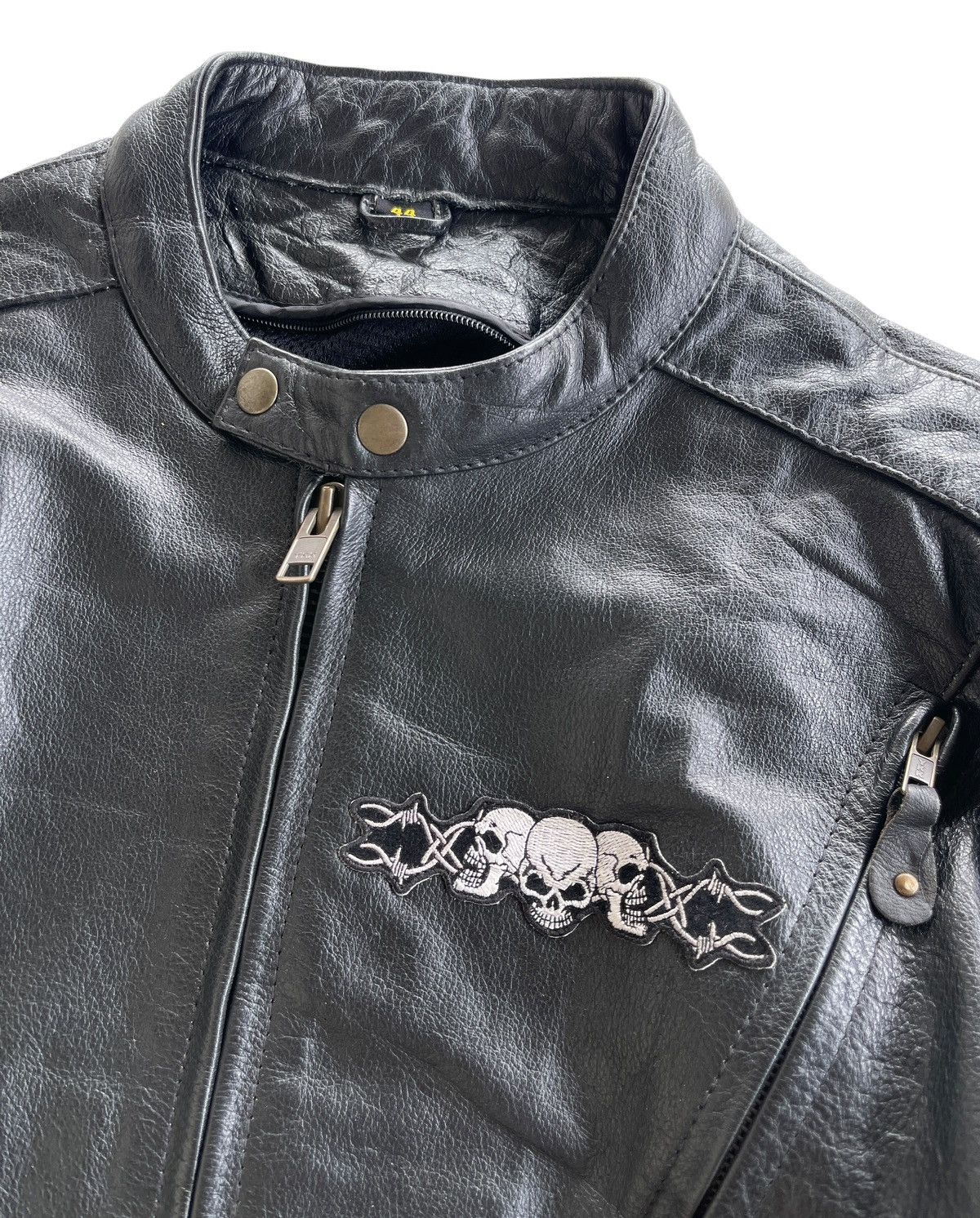 Leather Vintage Black Leather Rider Racing Jacket Size US XL / EU 56 / 4 - 7 Thumbnail