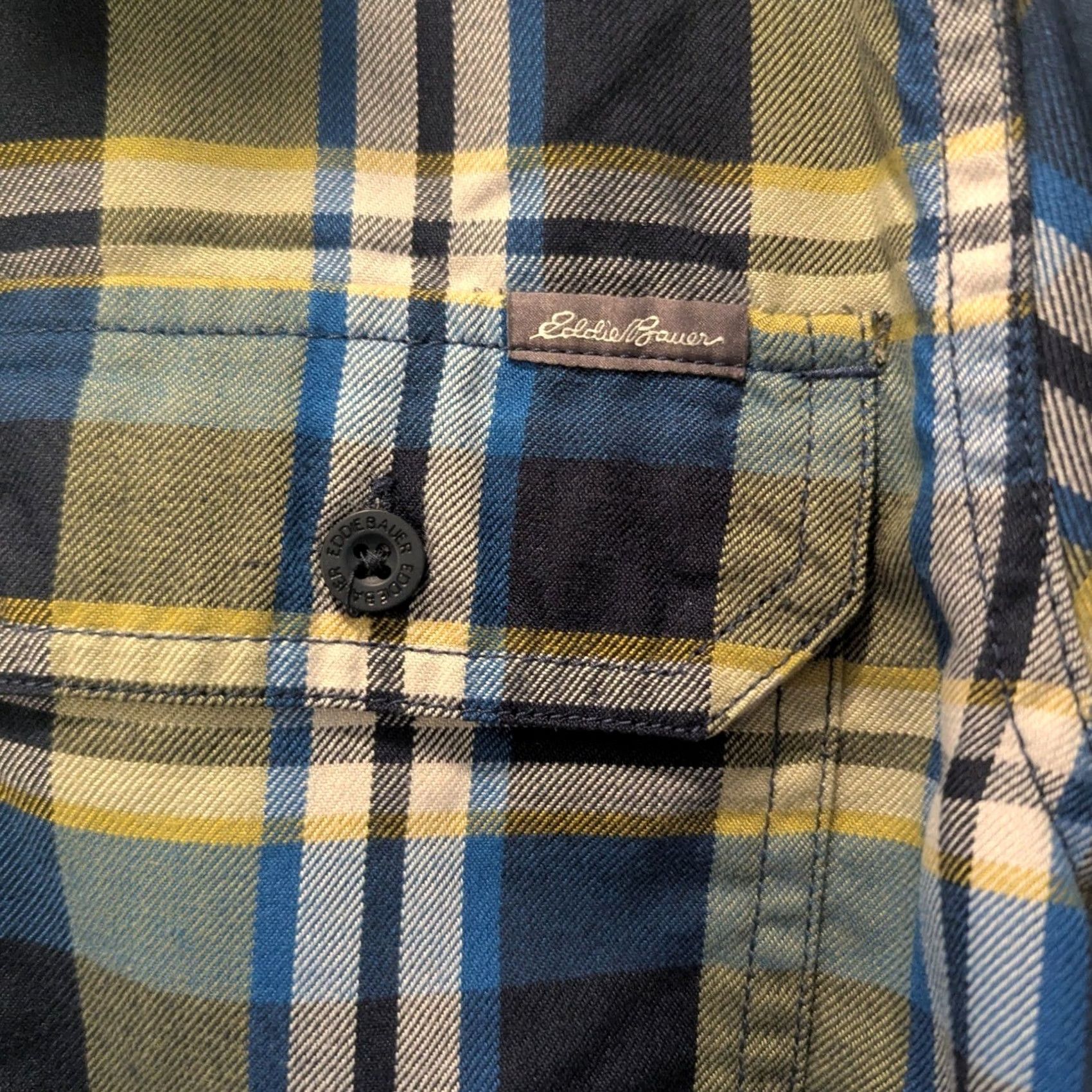 Eddie Bauer Eddie Bauer Plaid Shirt Long Sleeve Button-Down Classic Fit Men's M Blue Yellow Size US M / EU 48-50 / 2 - 3 Thumbnail