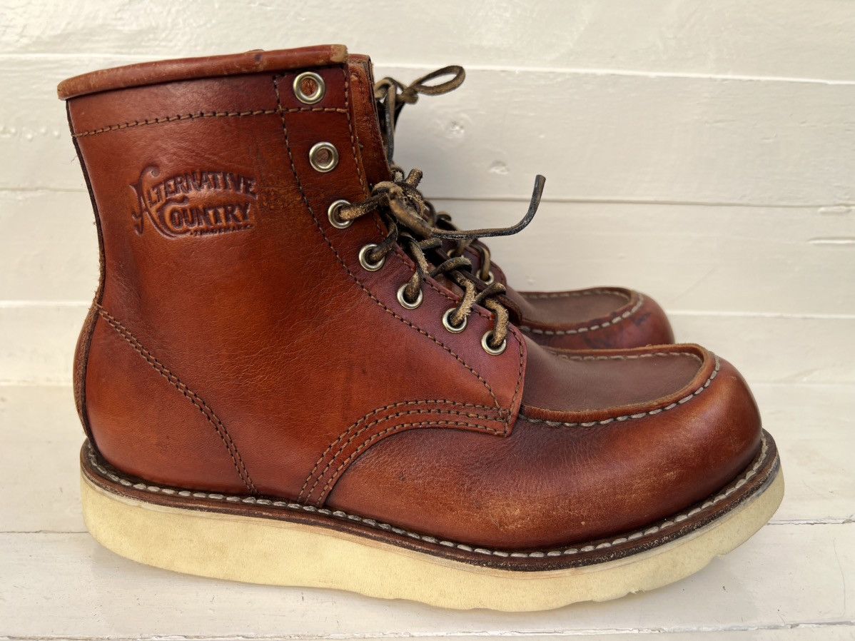 Japanese Brand Alternative Country DAY WALKER Brown leather Men’s Boots Size US 8 / EU 41 - 3 Thumbnail