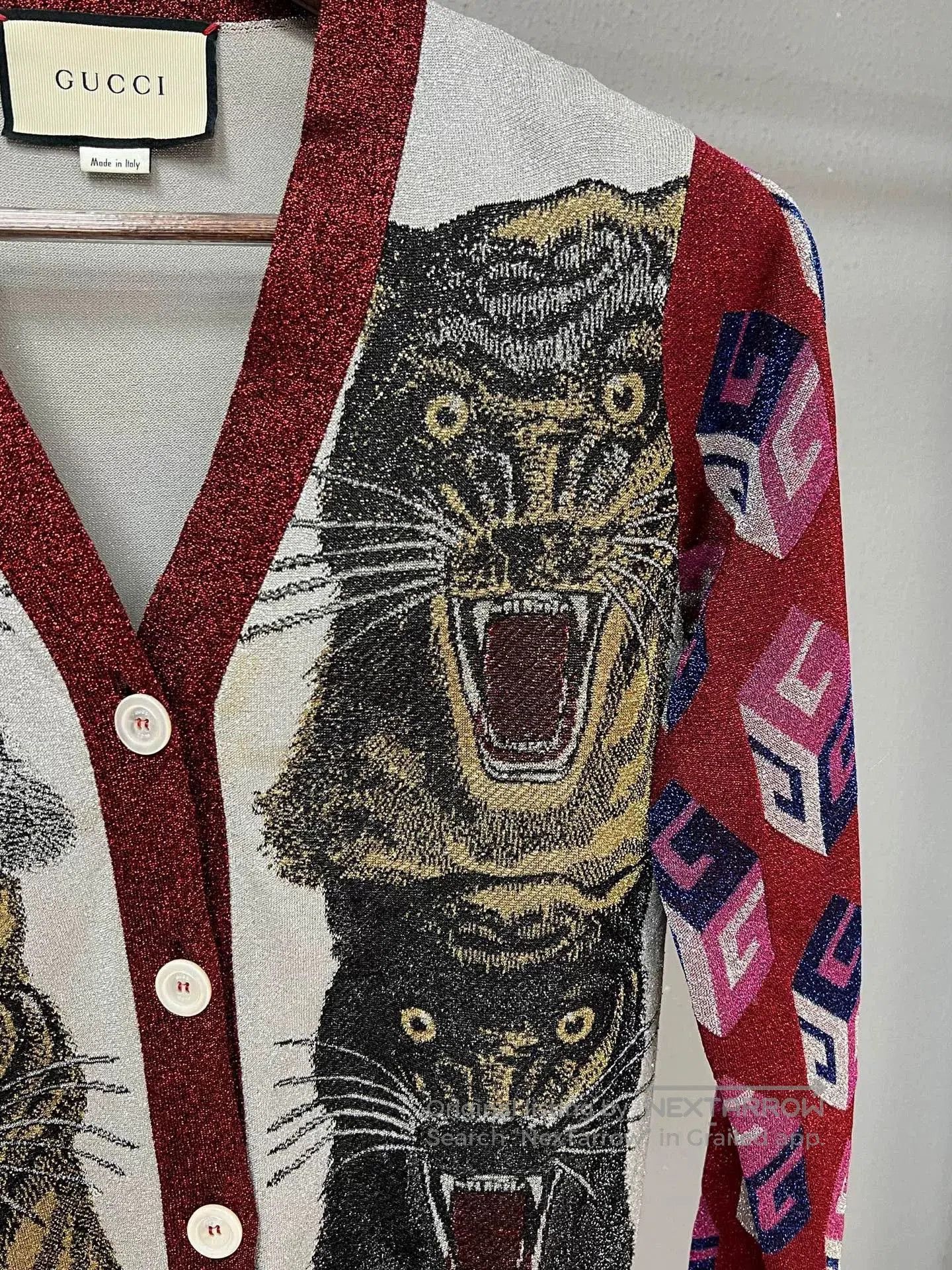 Gucci Gucci Glitter Tiger Head Cardigan. Size S / US 4 / IT 40 - 3 Thumbnail