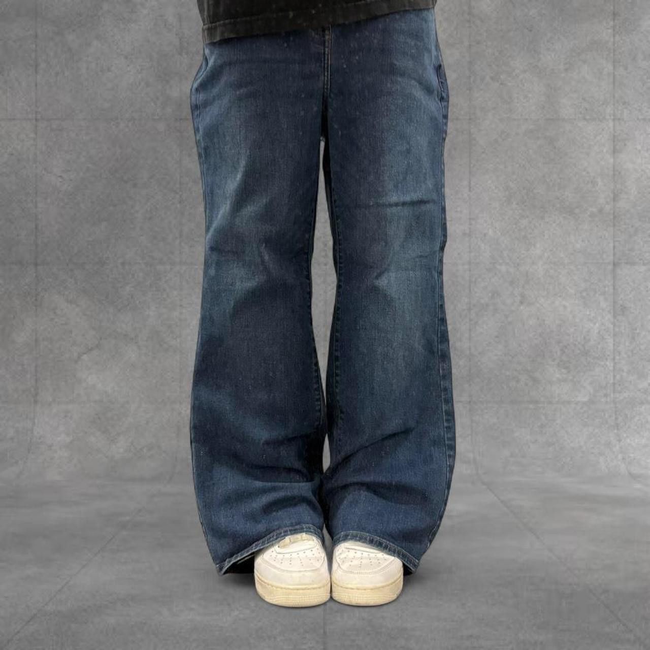 Vintage Crazy Vintage Y2K/2000s Baggy Flare Wideleg Skater Streetwear Dark Wash Denim Jeans! Size US 34 / EU 50 - 1 Thumbnail