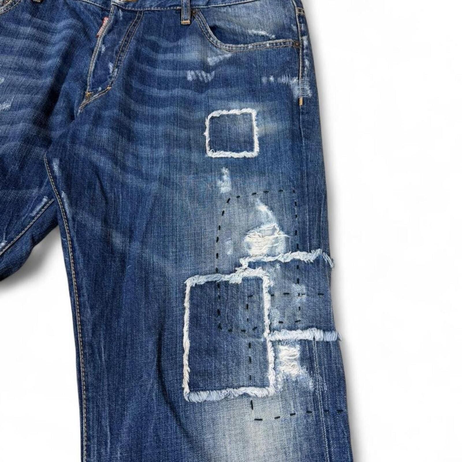 Dsquared2 DSQUARED2 blue jeans with unique design Size US 39 - 3 Thumbnail