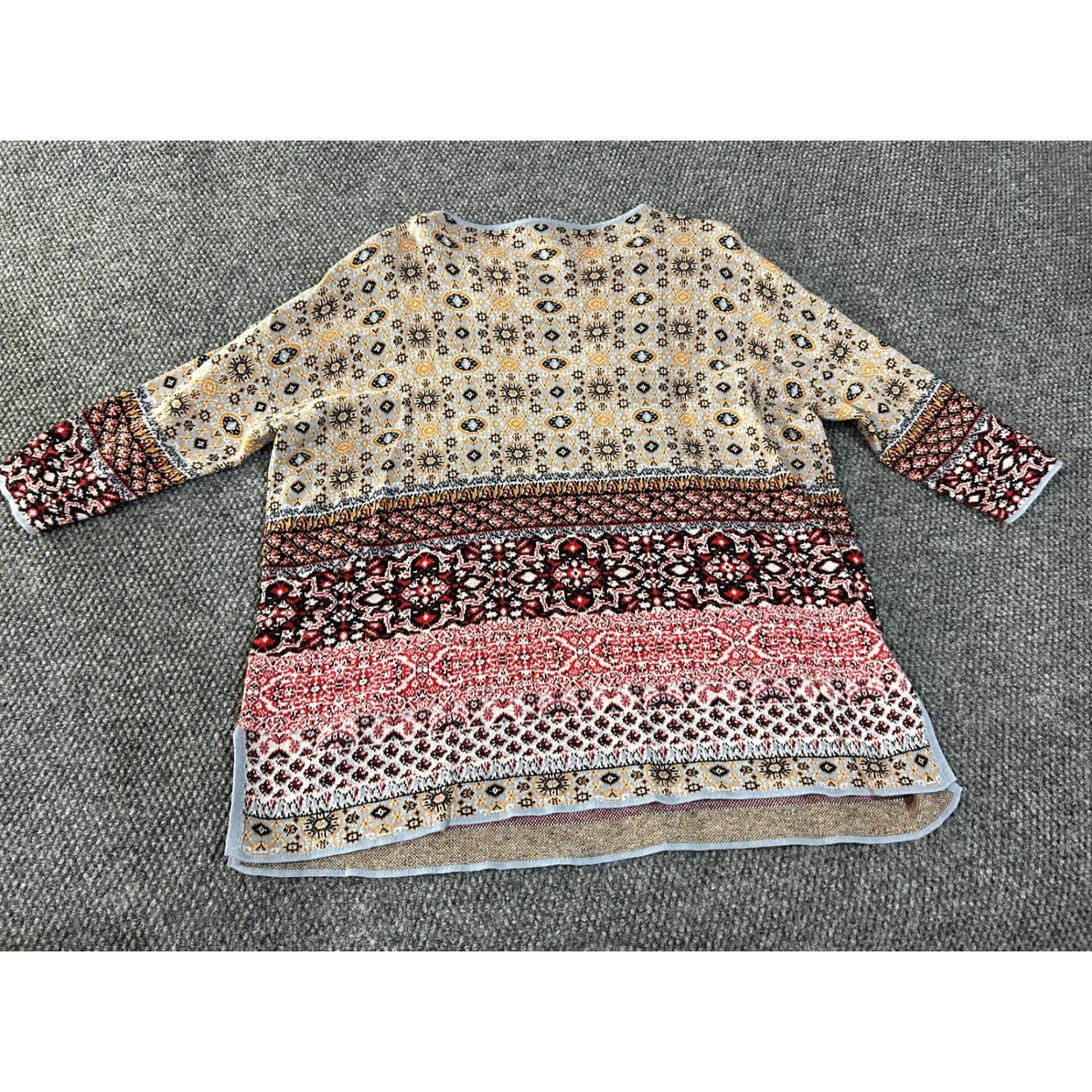 J. Jill J. Jill Sweater Womens Medium Multicolor Knit Cable-Knit Round Neck Long Sleeve Raglan Size M / US 6-8 / IT 42-44 - 6 Thumbnail
