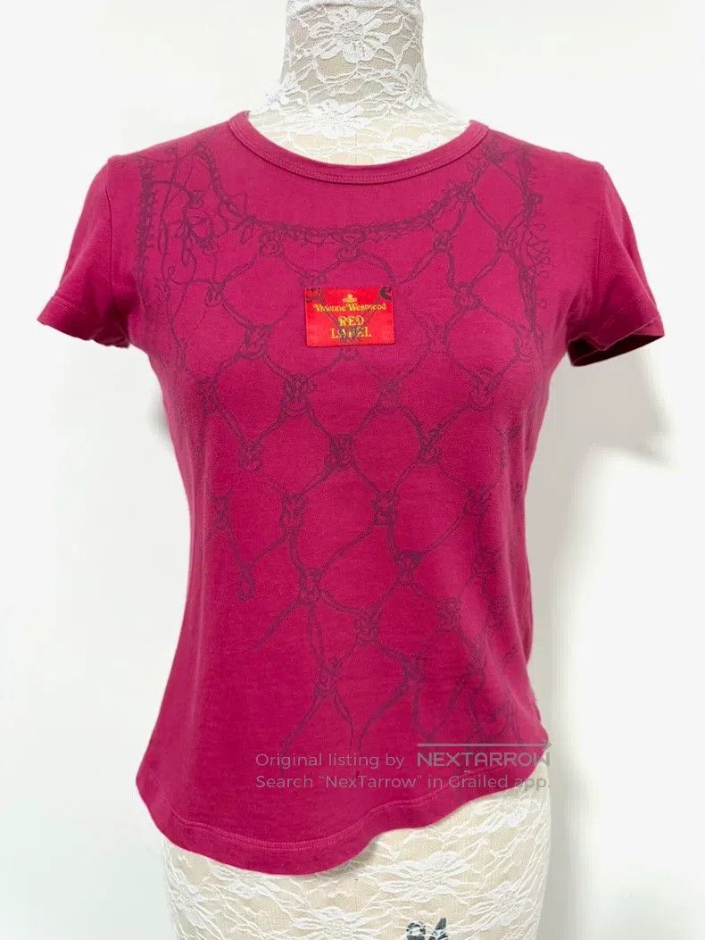 Vivienne Westwood Vivienne Westwood Red Net Knot Short Sleeve Top Size S / US 4 / IT 40 - 3 Thumbnail