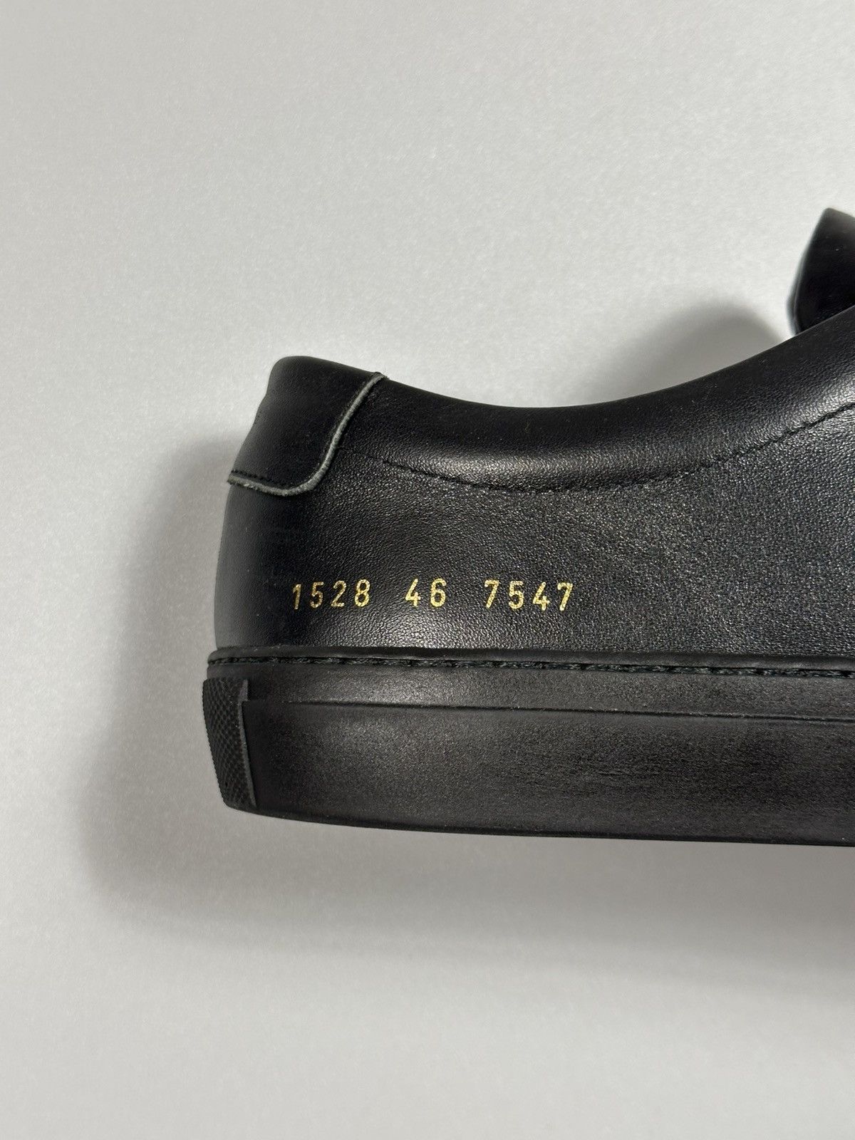 Common Projects Common Projects Achilles Low Black Leather Sneakers Size US 13 / EU 46 - 7 Thumbnail