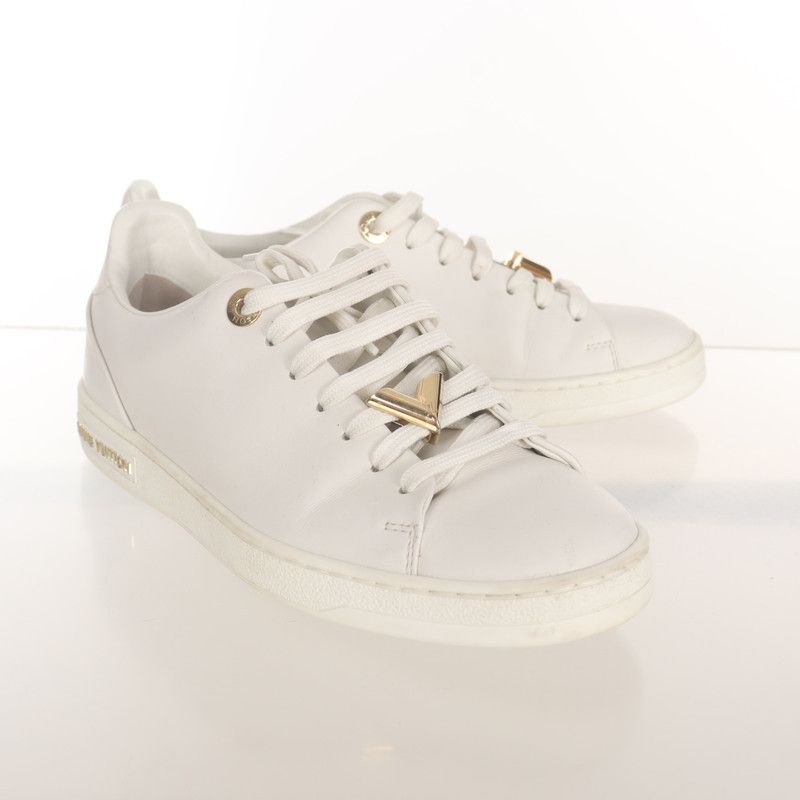 Louis Vuitton Louis Vuitton White Round-Toe Sneakers 0079 Size US 5.5 / EU 38 - 1 Thumbnail
