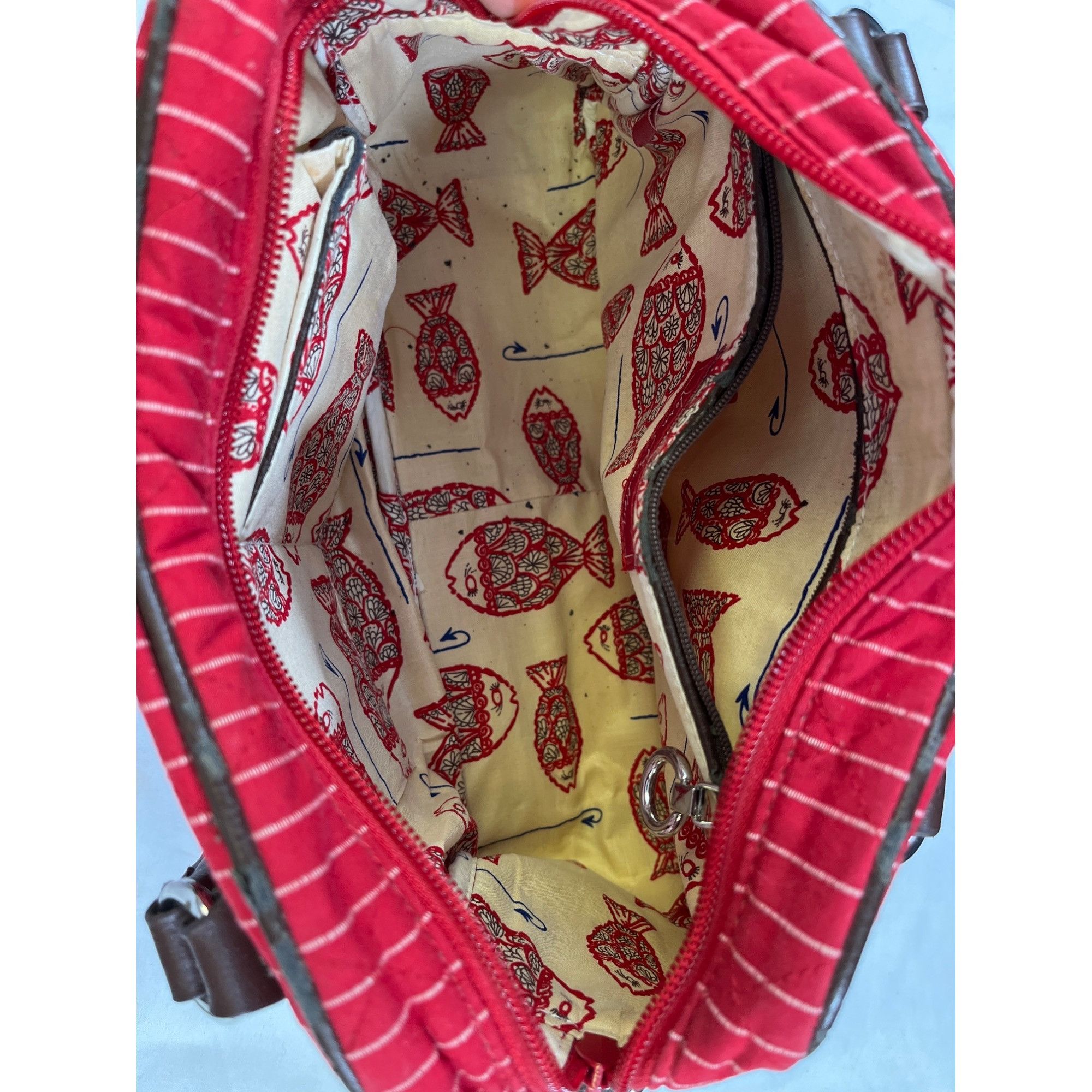 Vera Bradley Vera Bradley Women's Red Striped Purse/Crossbody SKU 5675 Size ONE SIZE - 3 Thumbnail