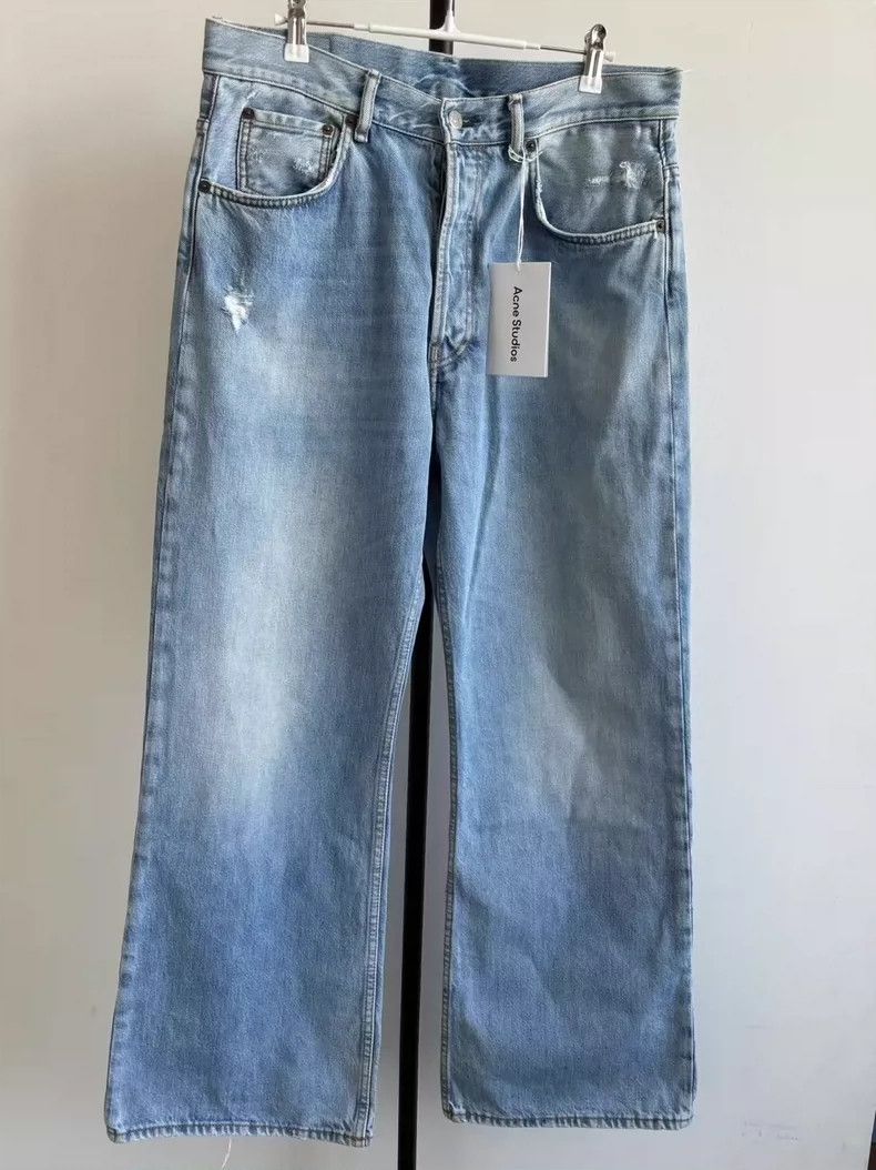 Acne Studios Acne Studios Blue, slightly flared, loose washed cotton zi Size US 30 / EU 46 - 1 Thumbnail