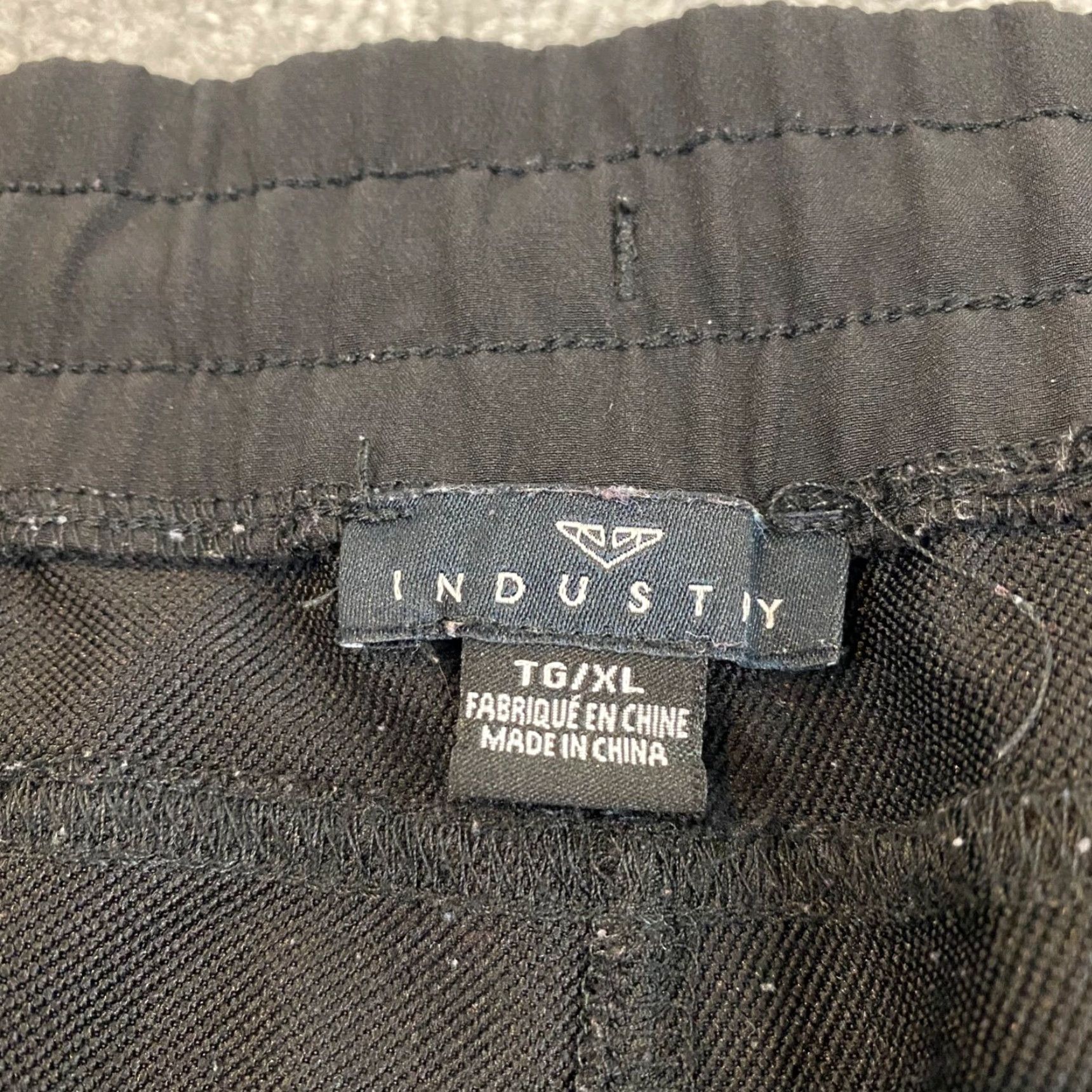 Industrie Industry Pants Mens XL Black Tapered Joggers Stretch Pockets 35x30 IF19P255 Size US 36 / EU 52 - 2 Thumbnail