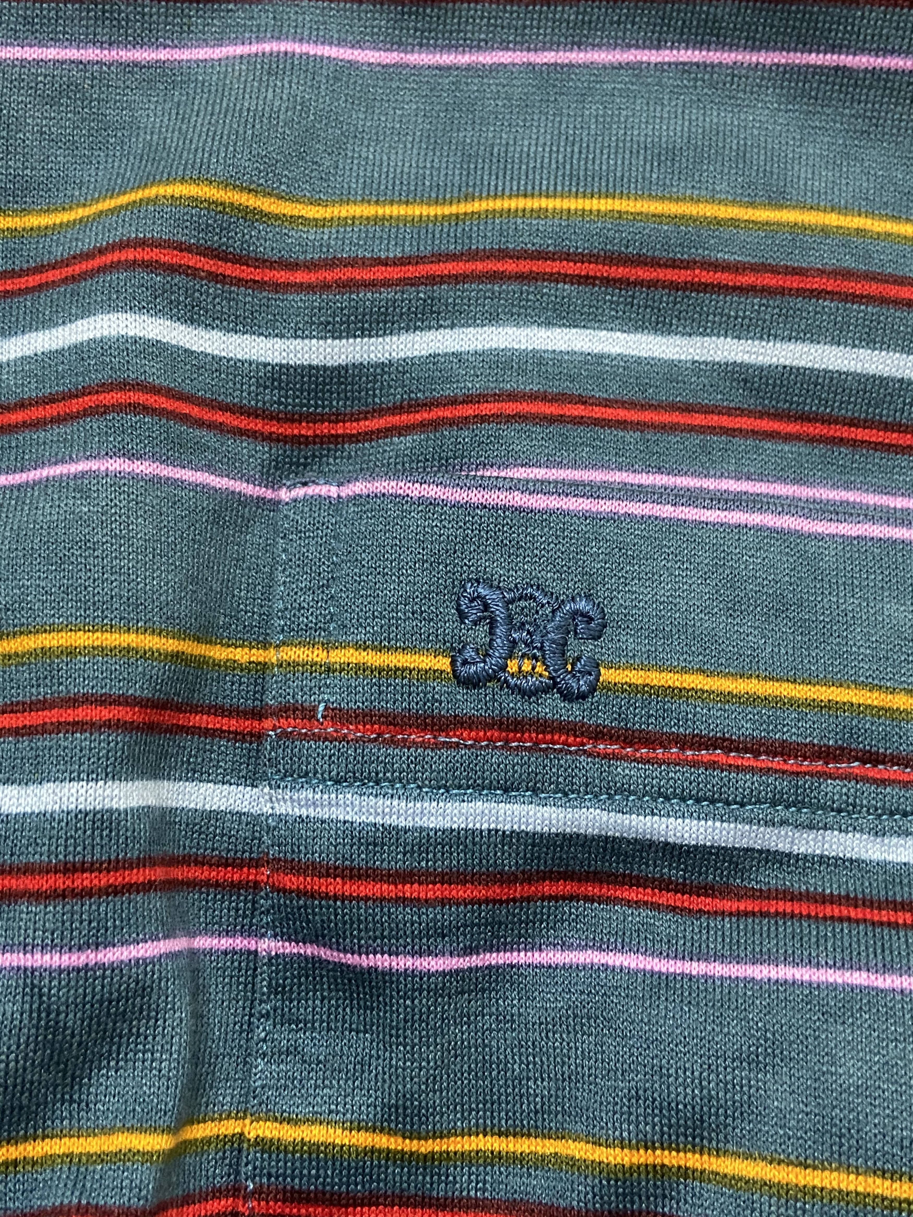 Celine Celine multicolour striping small Arc de Triomphe Polo Size US M / EU 48-50 / 2 - 4 Thumbnail