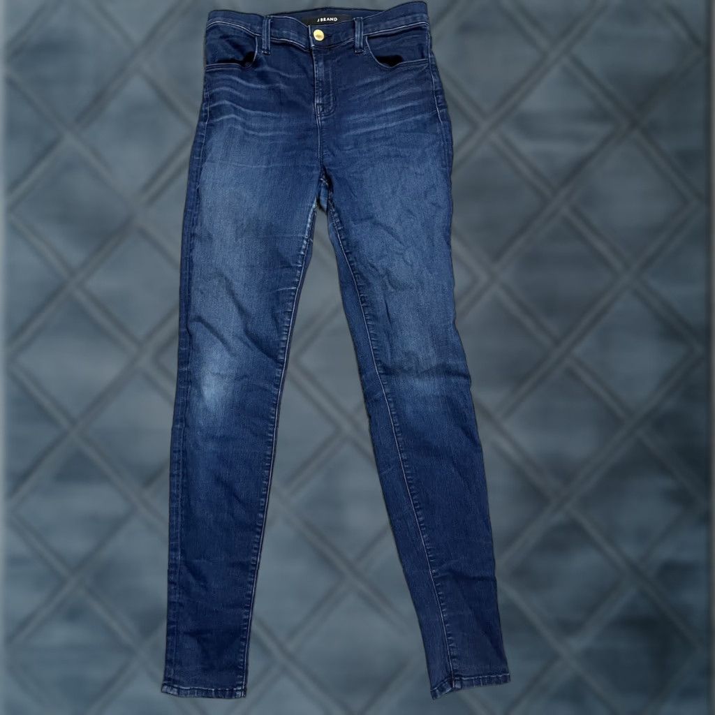 J Brand J Brand Maria Destiny Denim Jeans Womens 26x29 Blue Solid Cotton Blend Skinny Pockets Size 26" / US 2 / IT 38 - 1 Thumbnail