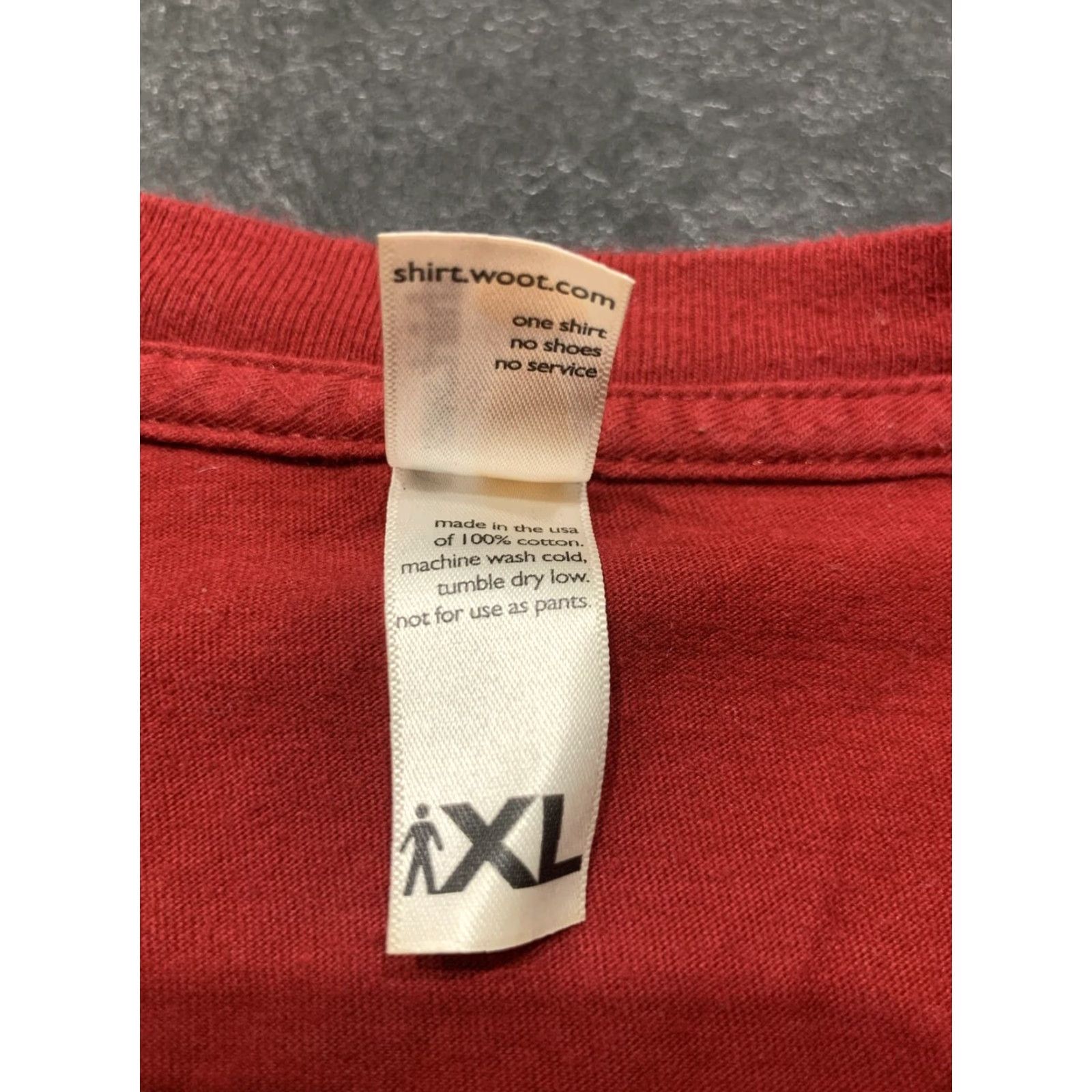 Vintage VINTAGE Shirt.woot! Red Graphic T-Shirt Men's XL Size US XL / EU 56 / 4 - 5 Thumbnail