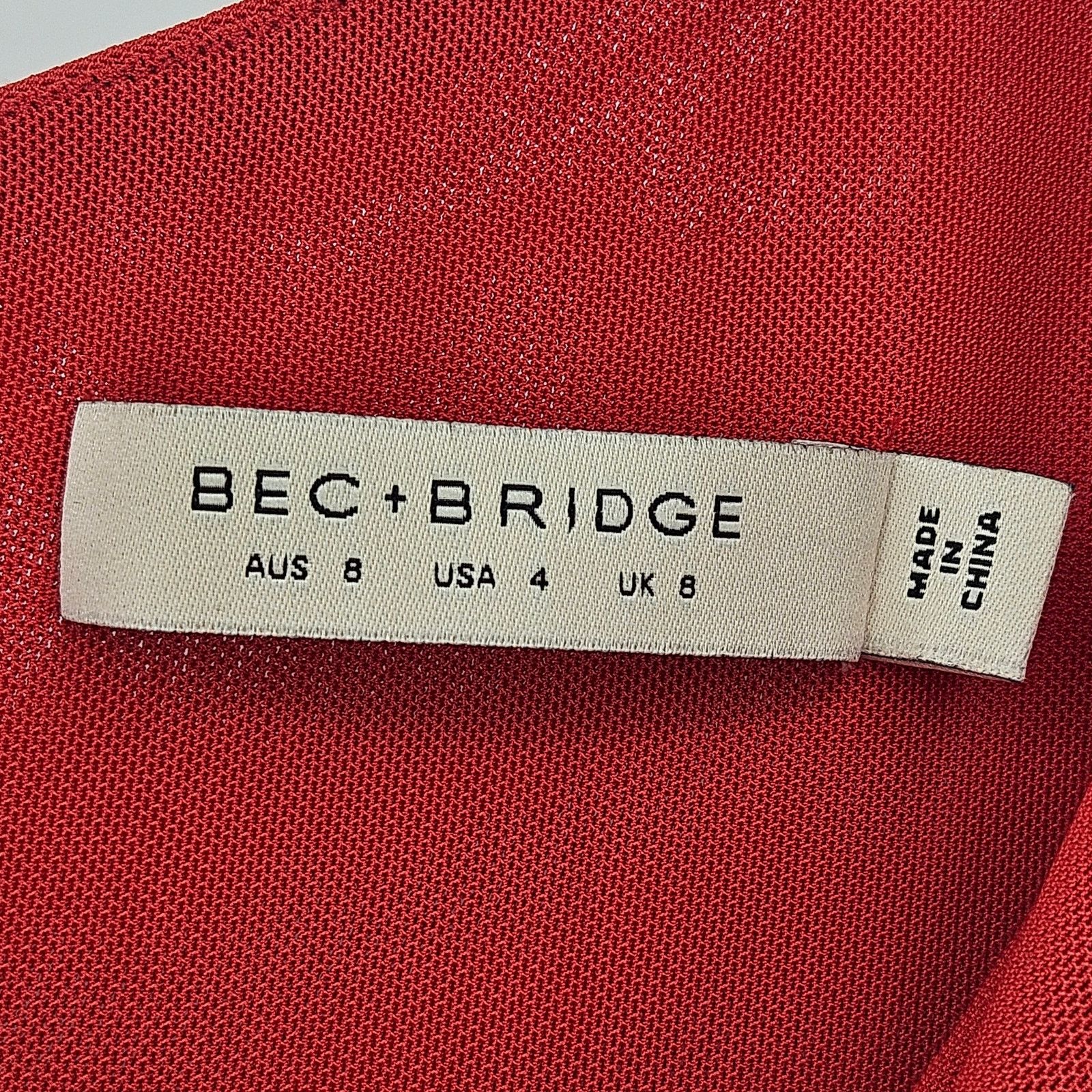 BEC + BRIDGE Bec + Bridge Fae Asym Long Sleeve Dress Rouge Red US 4 Size S / US 4 / IT 40 - 10 Thumbnail